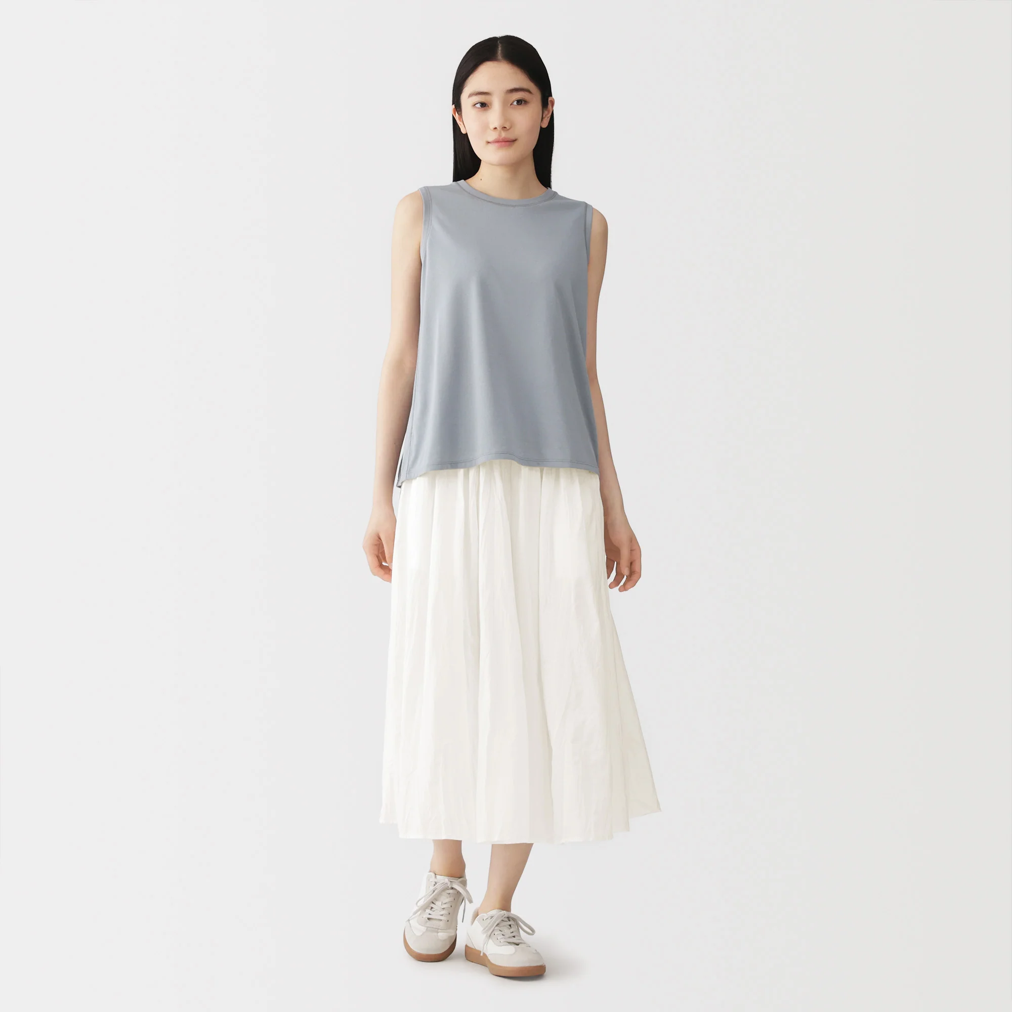 Cotton Crepe Skirt Pants - Image 38