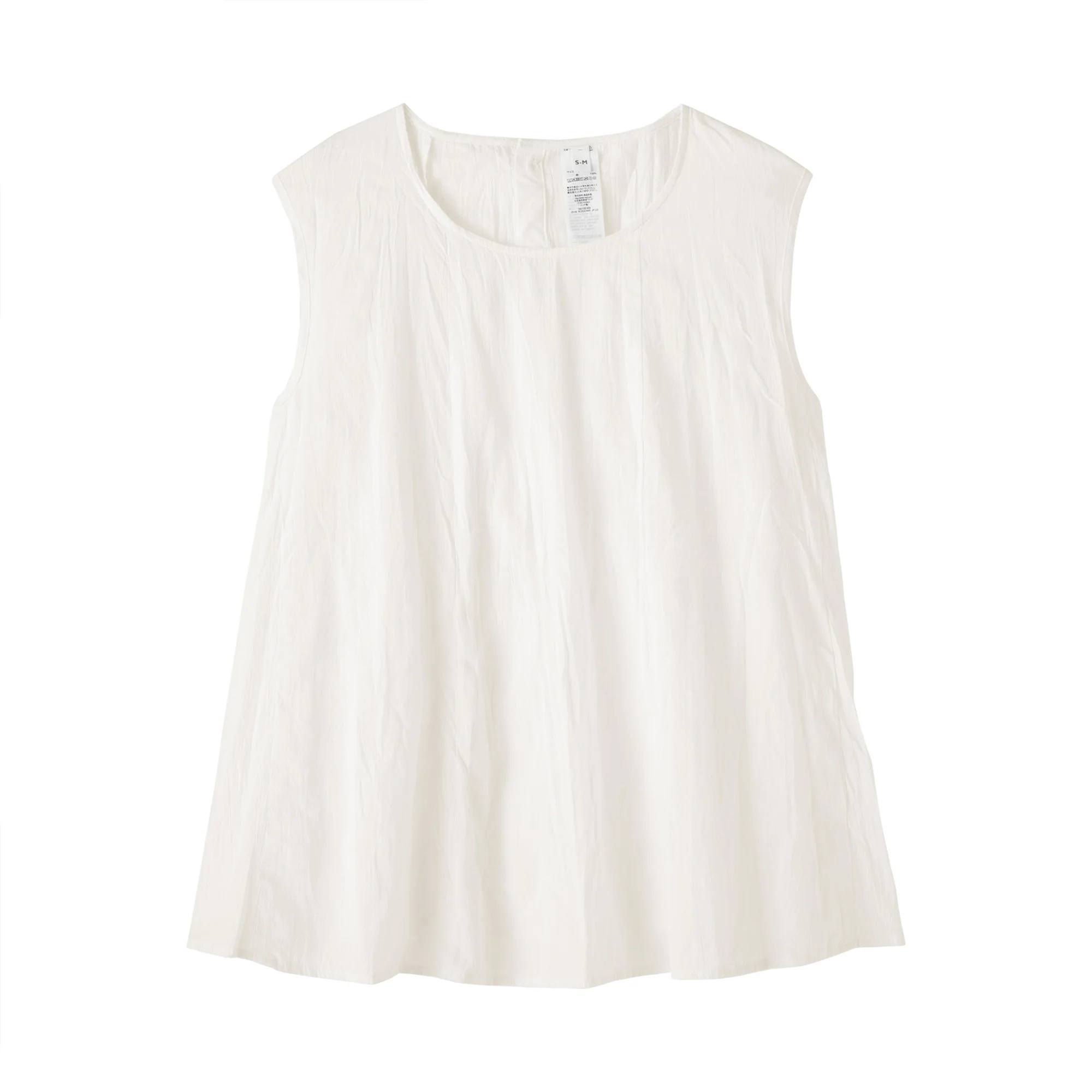 Cotton Crepe Sleeveless Blouse - Image 2
