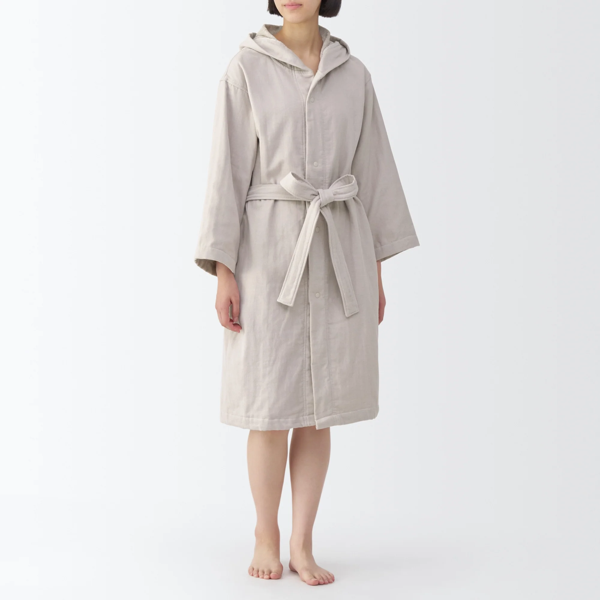 Cotton Gauze Pile Bathrobe - Image 12