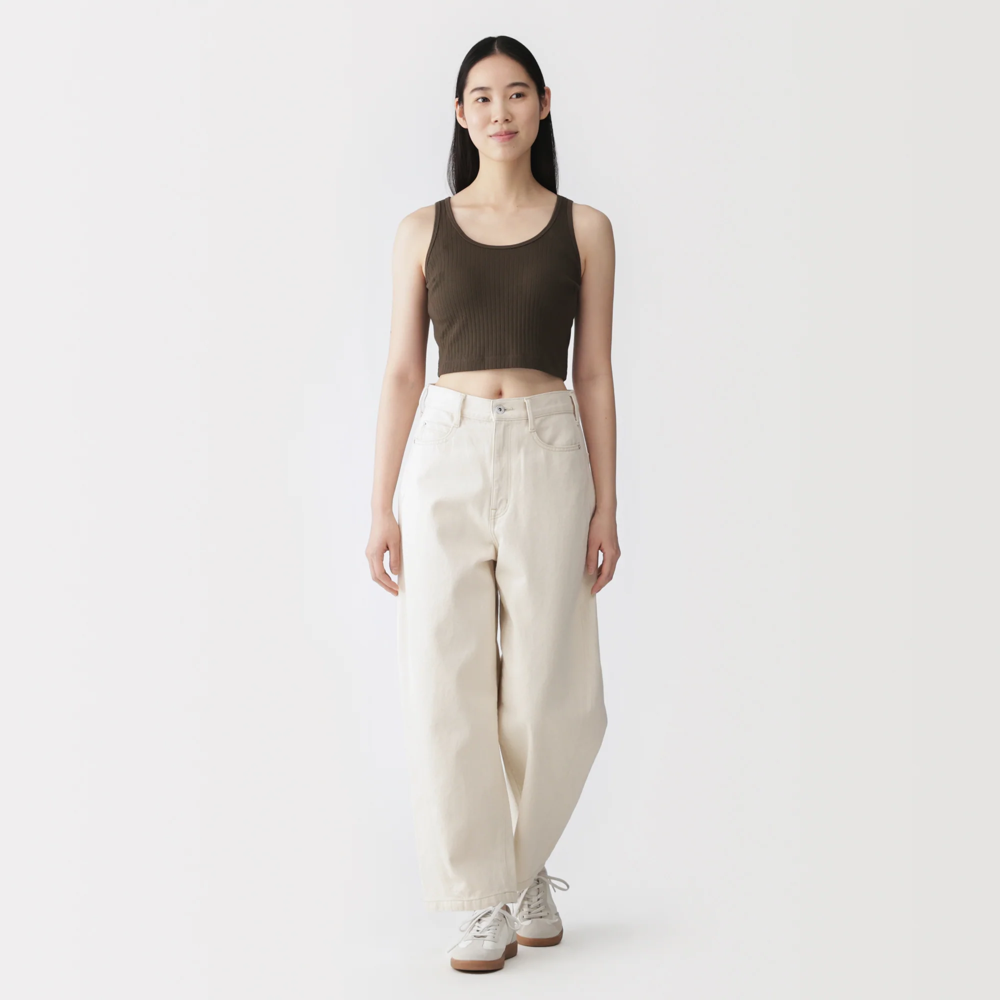 Cotton Rib Bra Tank Top - Image 13