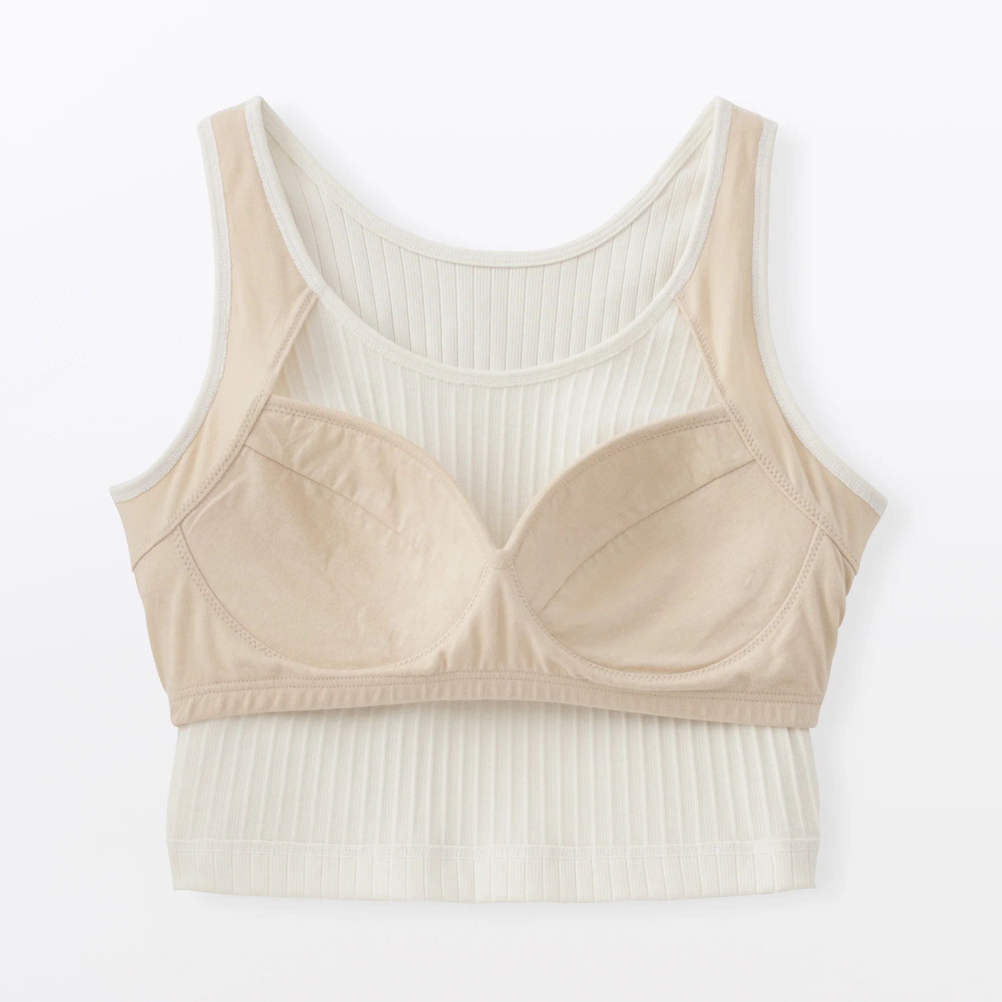 Cotton Rib Bra Tank Top - Image 30