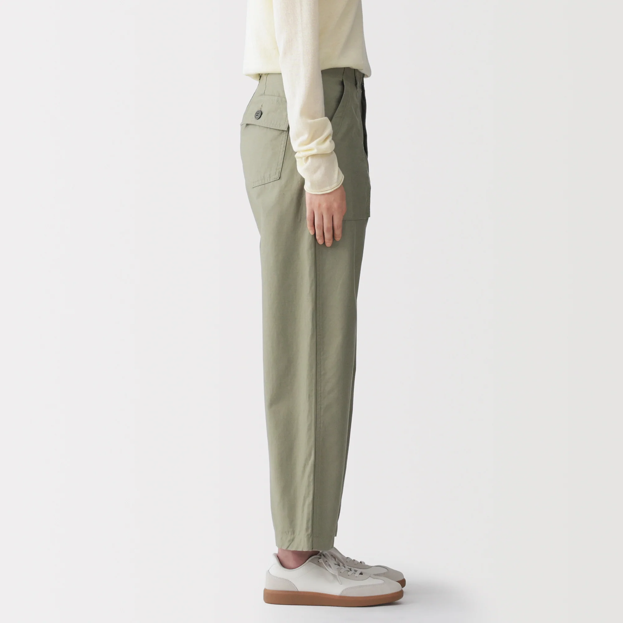 Cotton Satin Baker Pants - Image 15