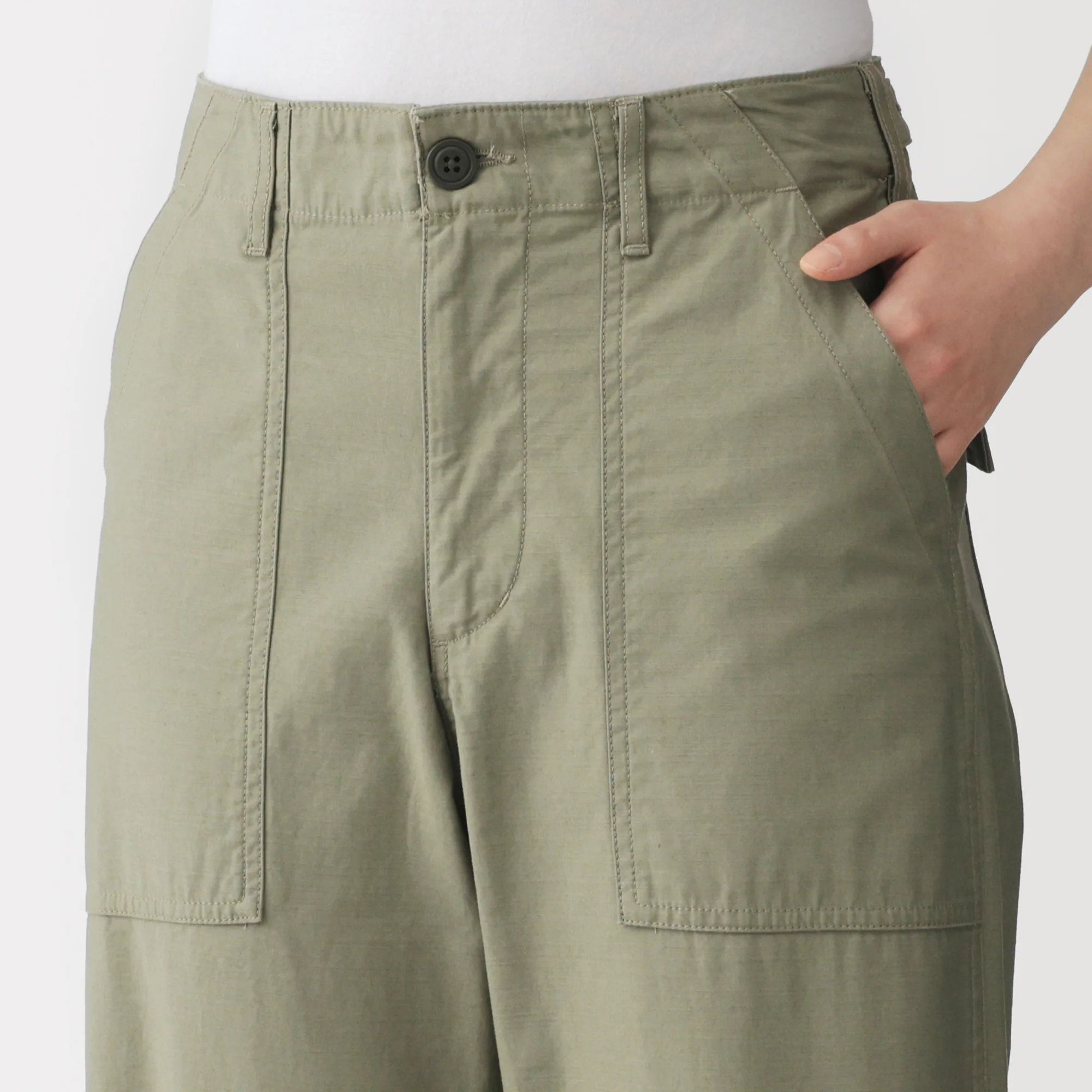 Cotton Satin Baker Pants - Image 7