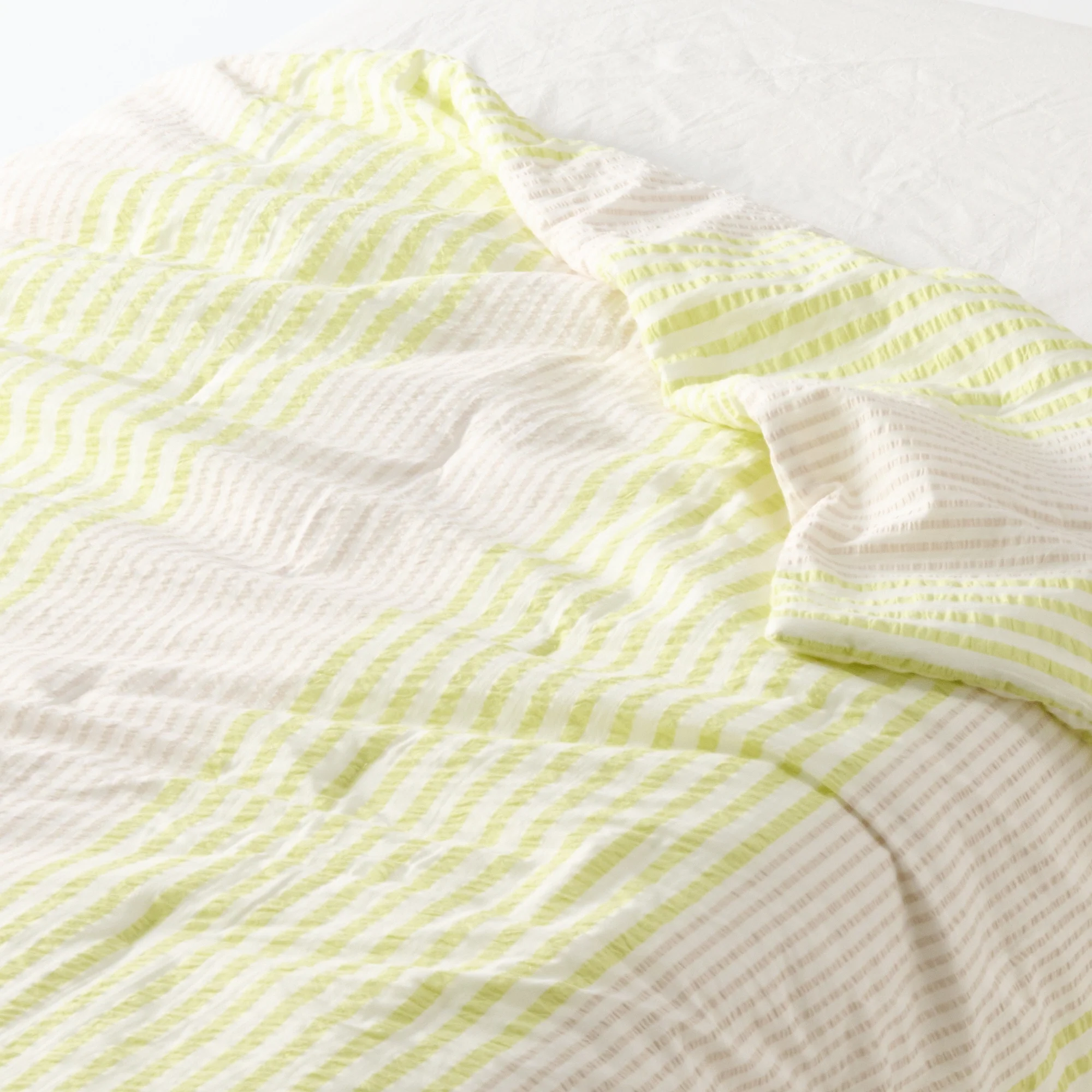 Cotton Seersucker Striped Thin Duvet - Queen - Image 4