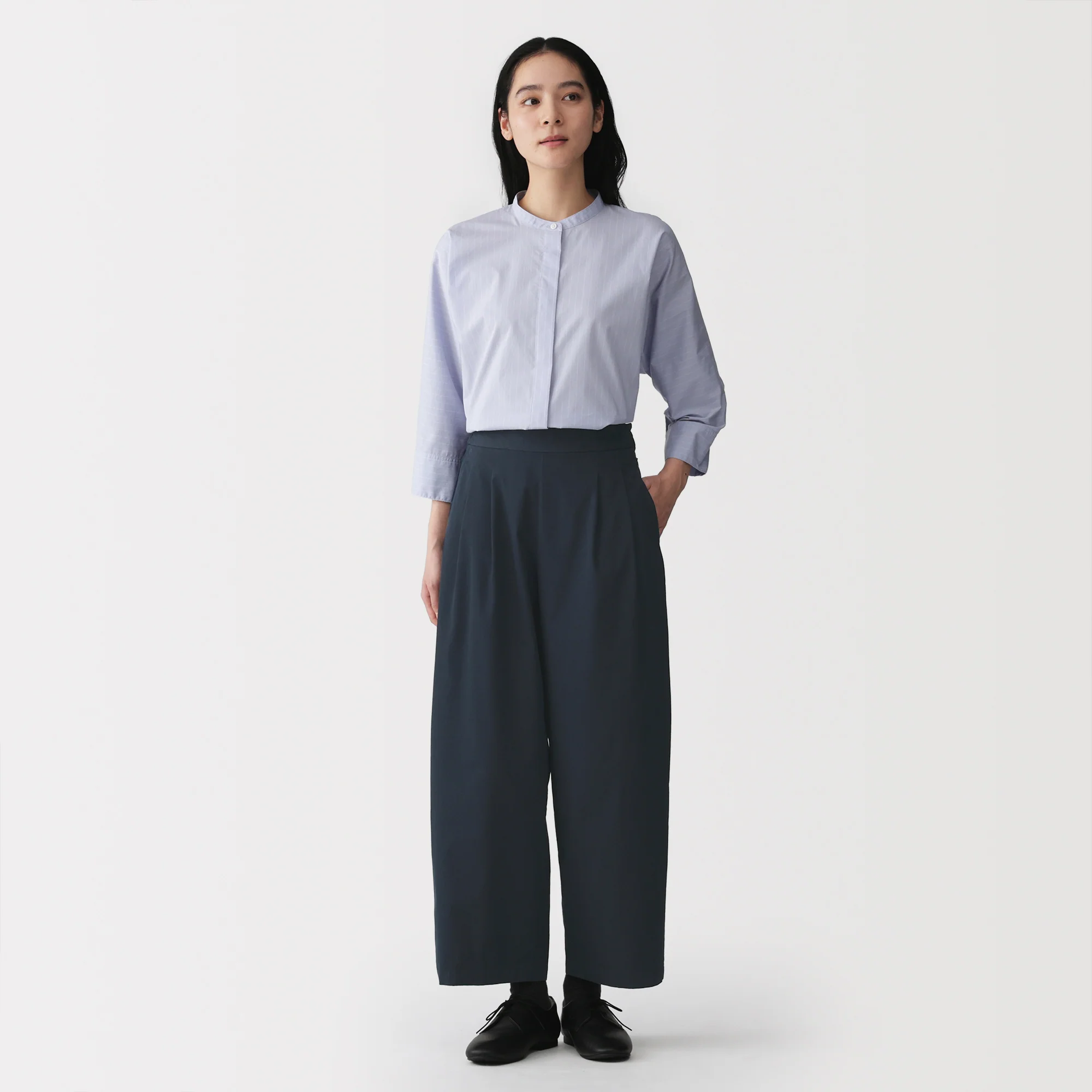 Cotton Twill Wide Tapered Pants - Image 4