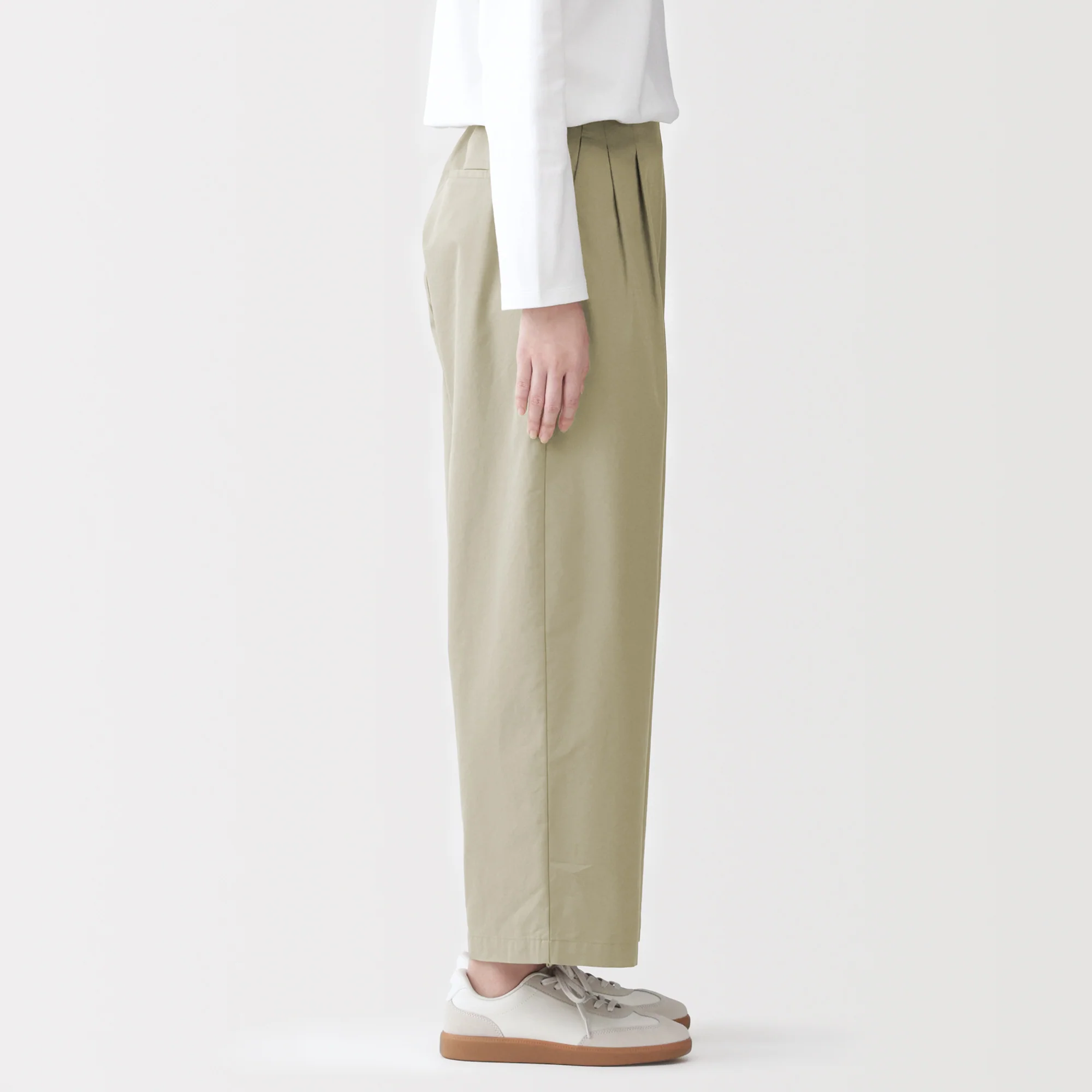 Cotton Twill Wide Tapered Pants - Image 5