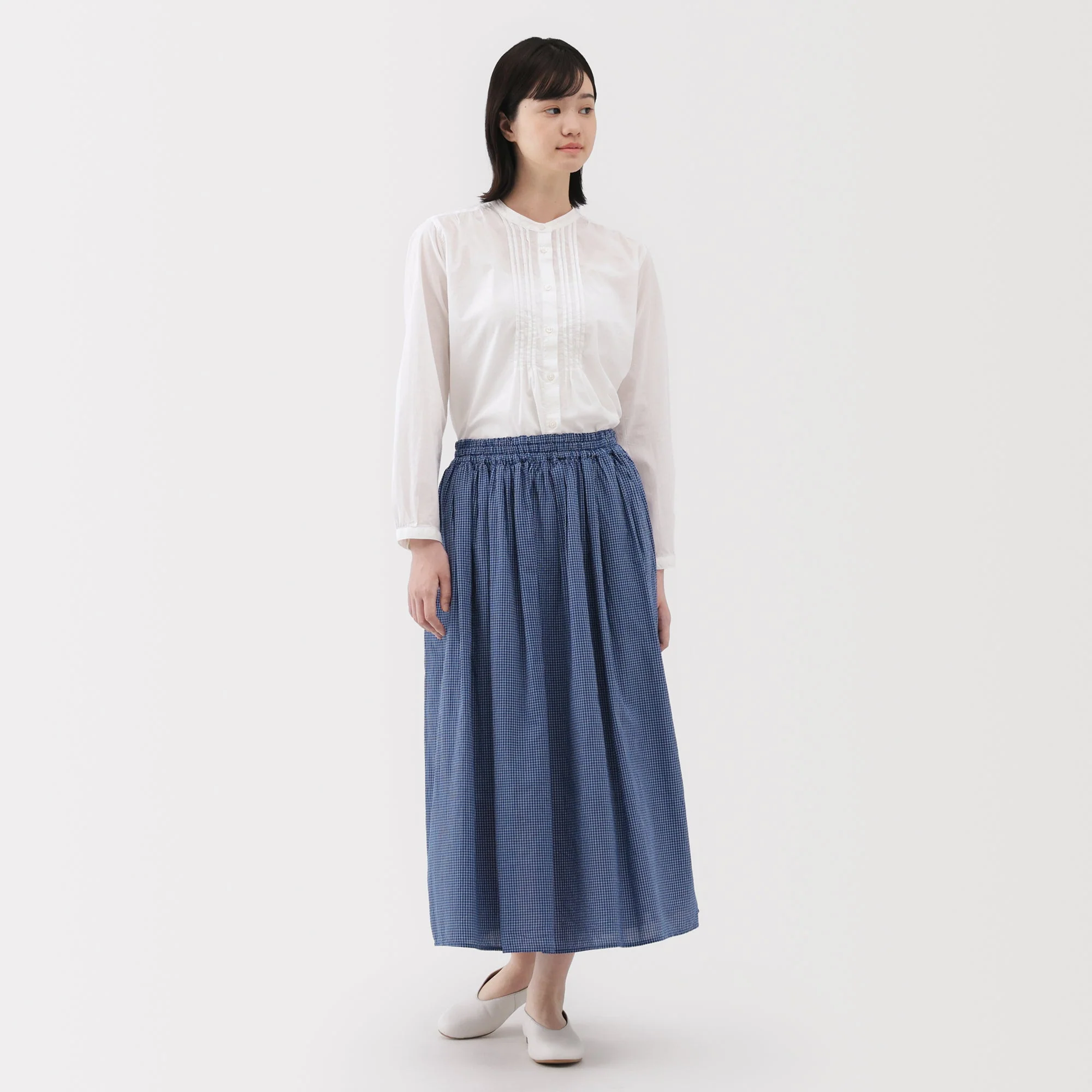 Cotton Voile Gathered Skirt - Image 13