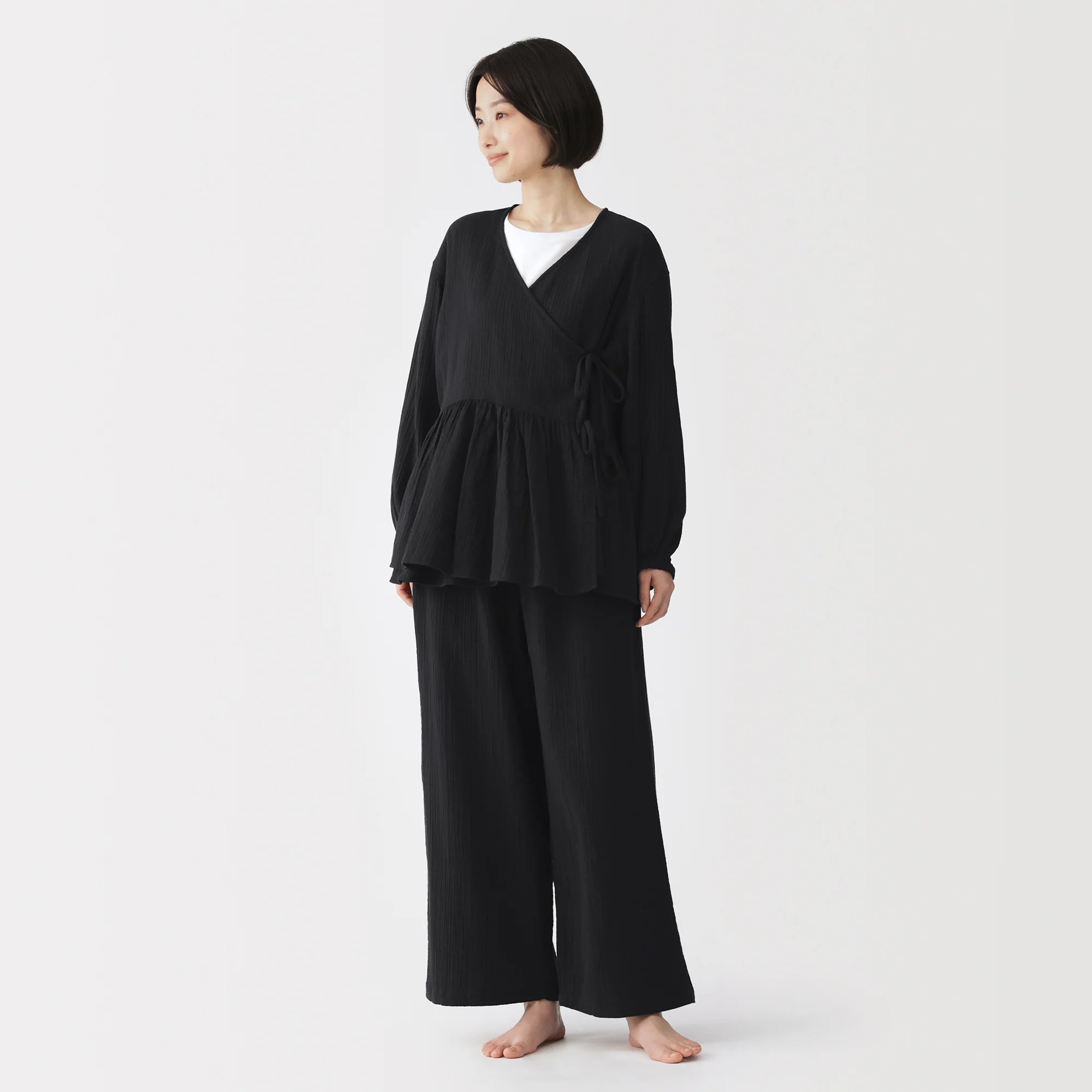 Crinkle Gauze Long Pants - Image 12