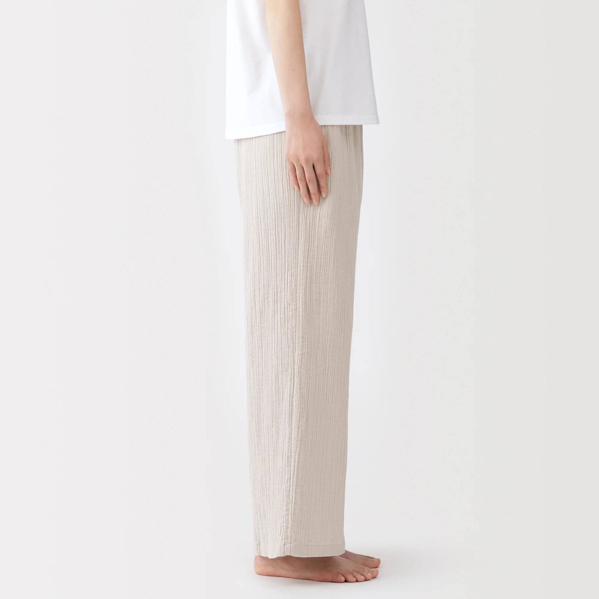Crinkle Gauze Long Pants - Image 5