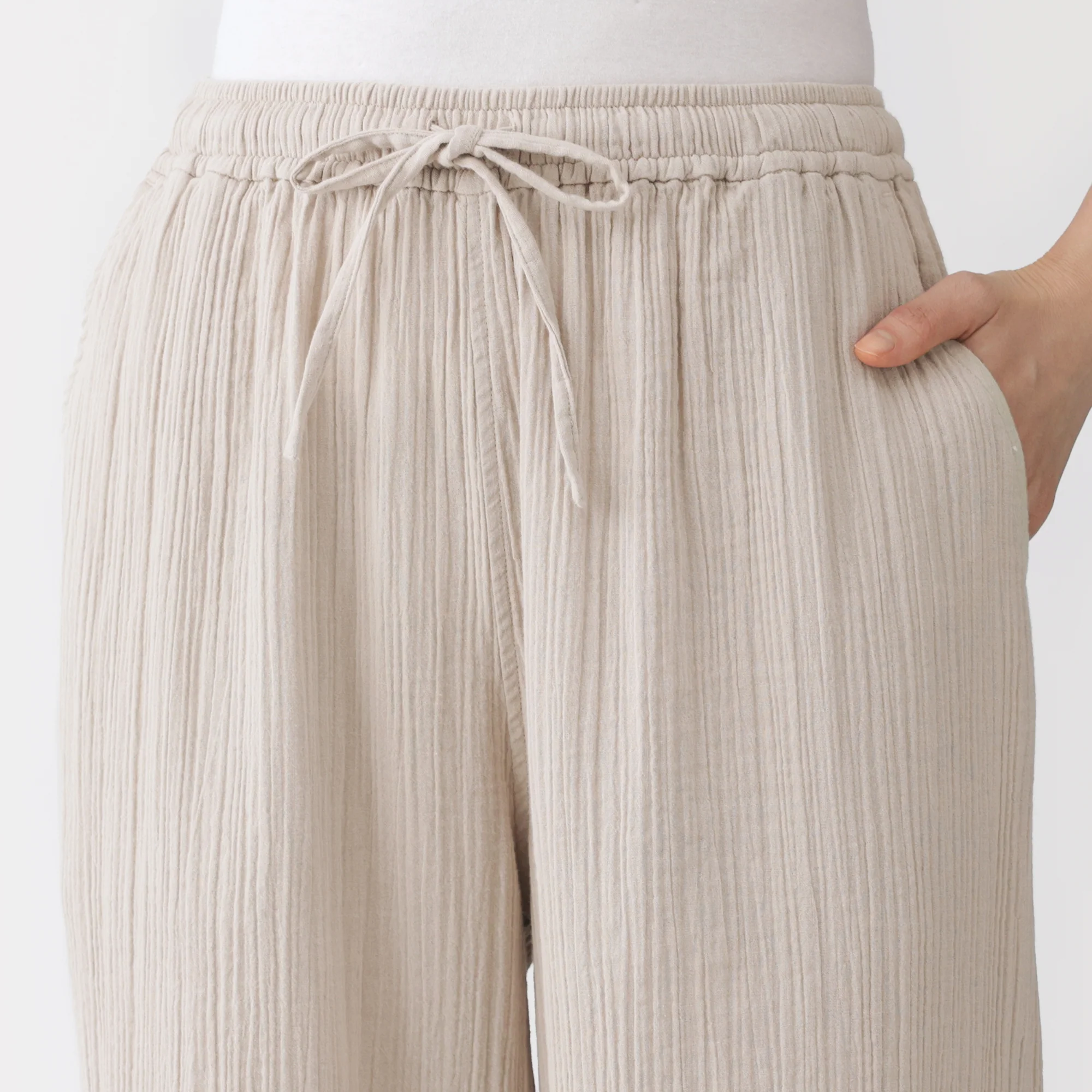 Crinkle Gauze Long Pants - Image 7