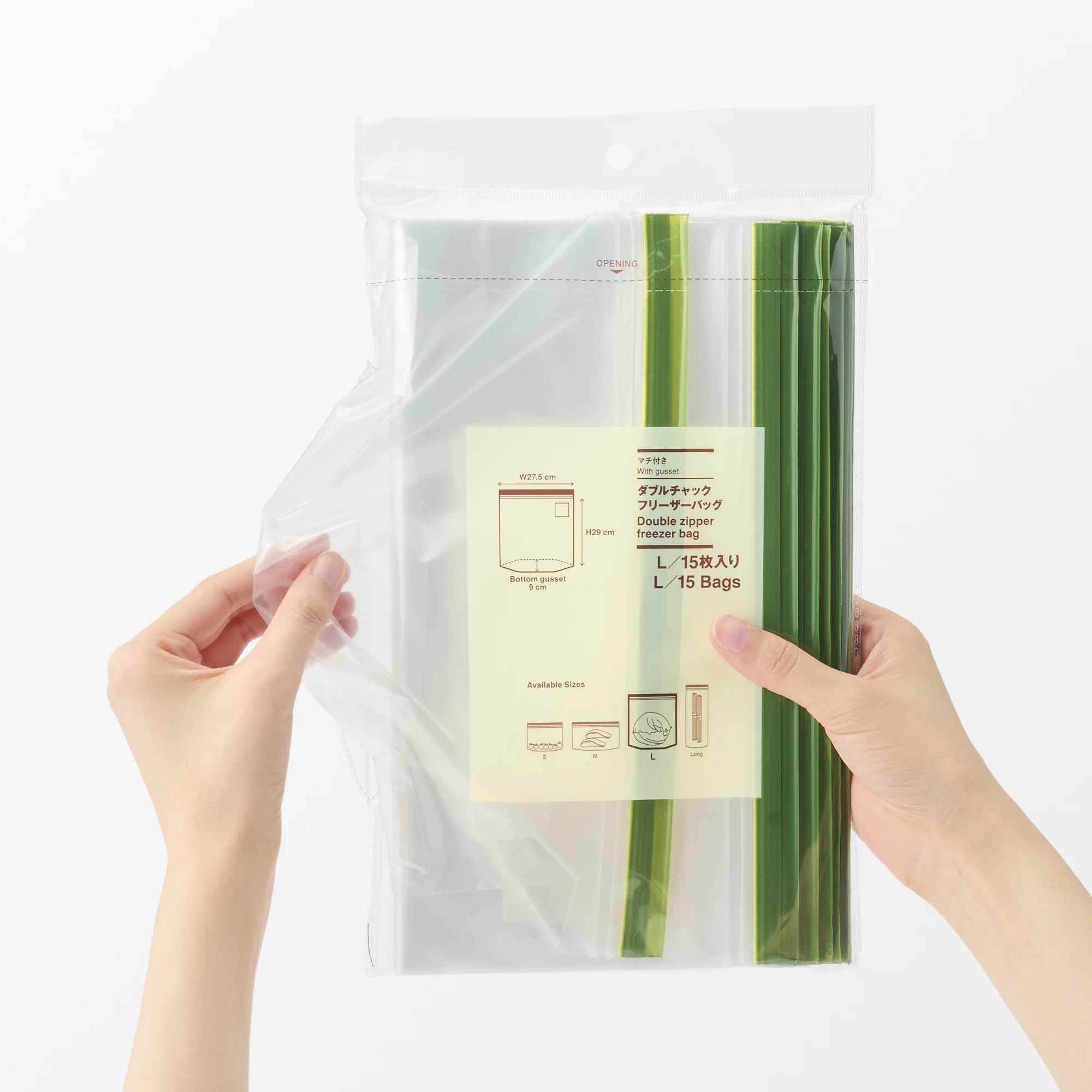 Double Zipper Freezer Bag - Large (15 Pack) - Image 6