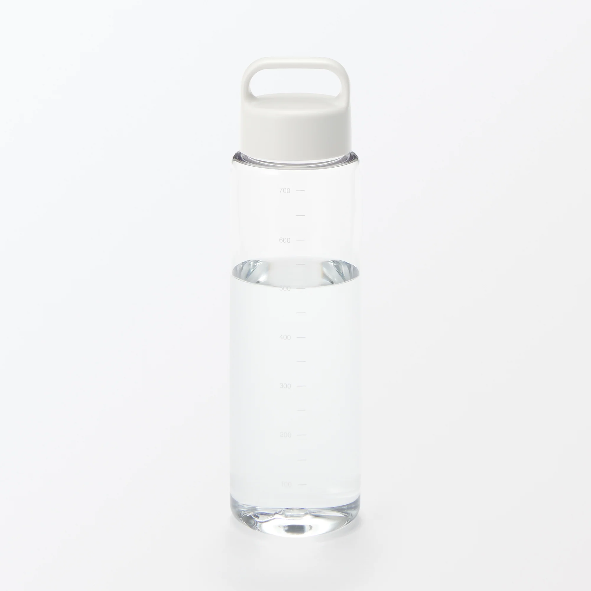 Easy-to-Carry Water Bottle With Scale - White (700ml) - Image 5
