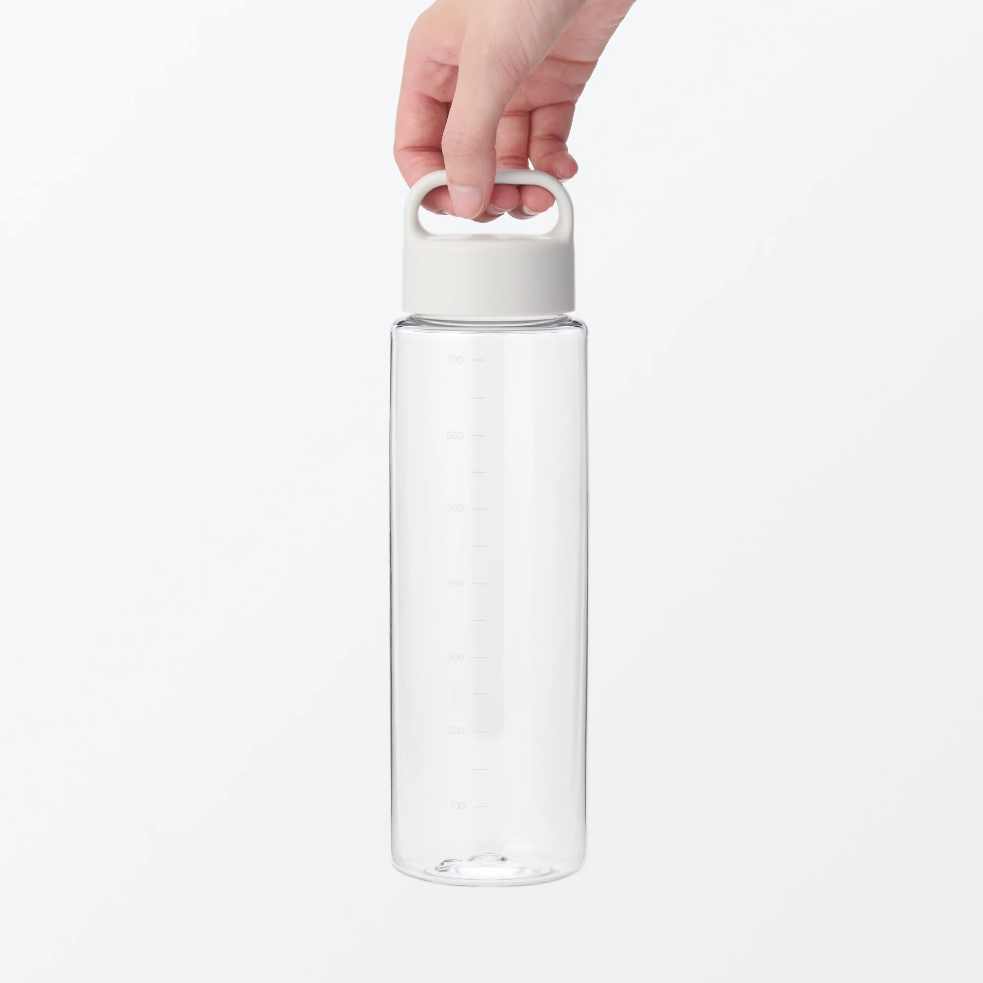 Easy-to-Carry Water Bottle With Scale - White (700ml) - Image 6