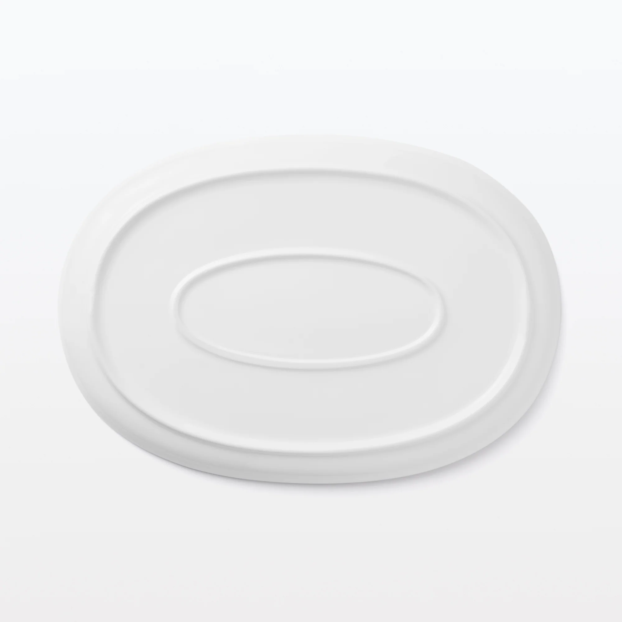 Everyday Tableware Oval Plate Large - Blue Stripe - Image 4