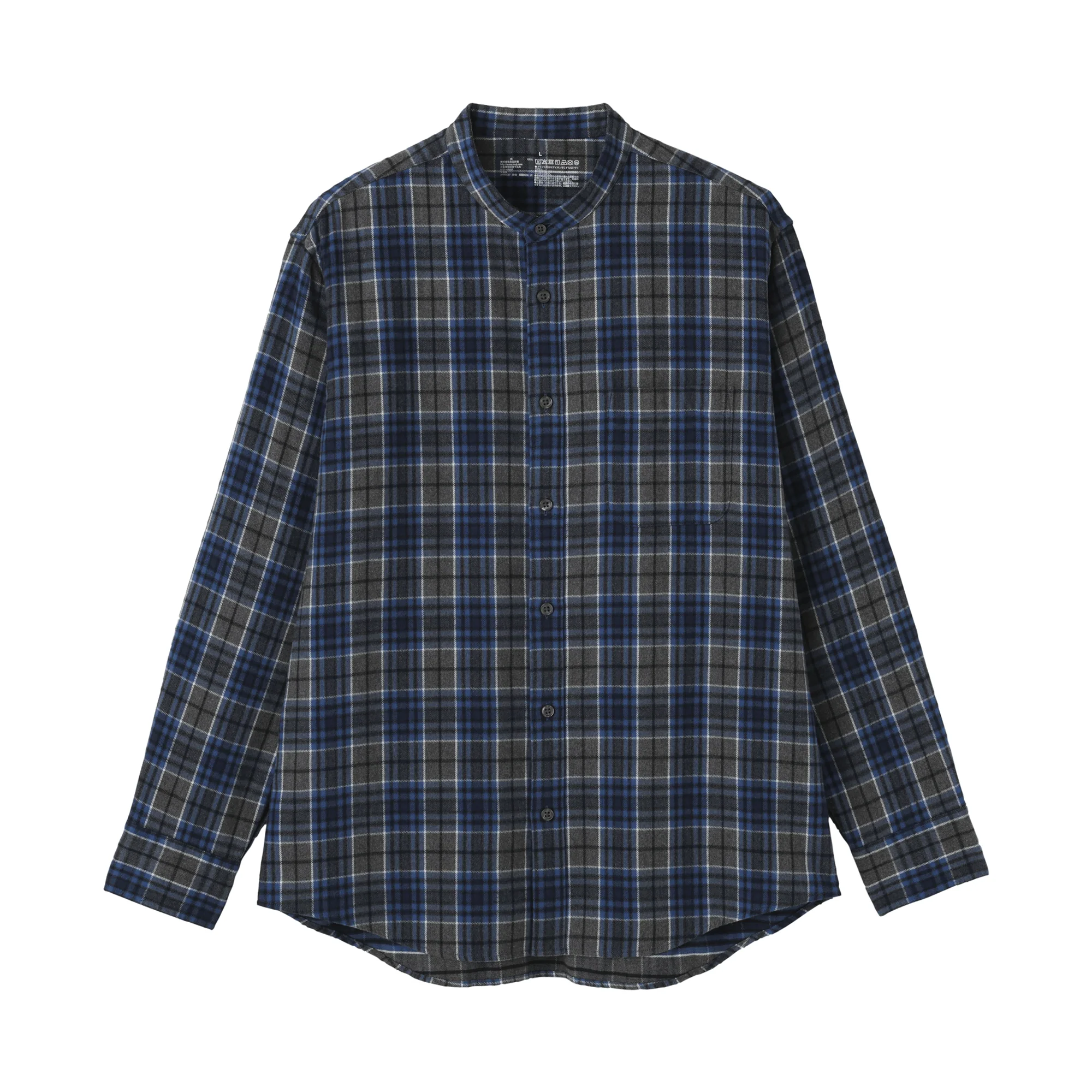 Flannel Stand Collar Shirt - Image 20