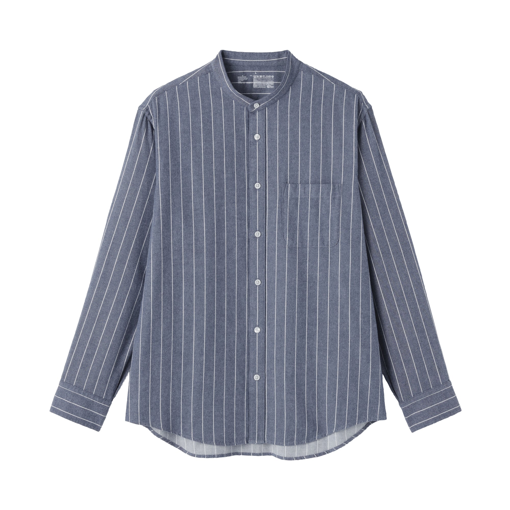 Flannel Stand Collar Shirt - Image 29