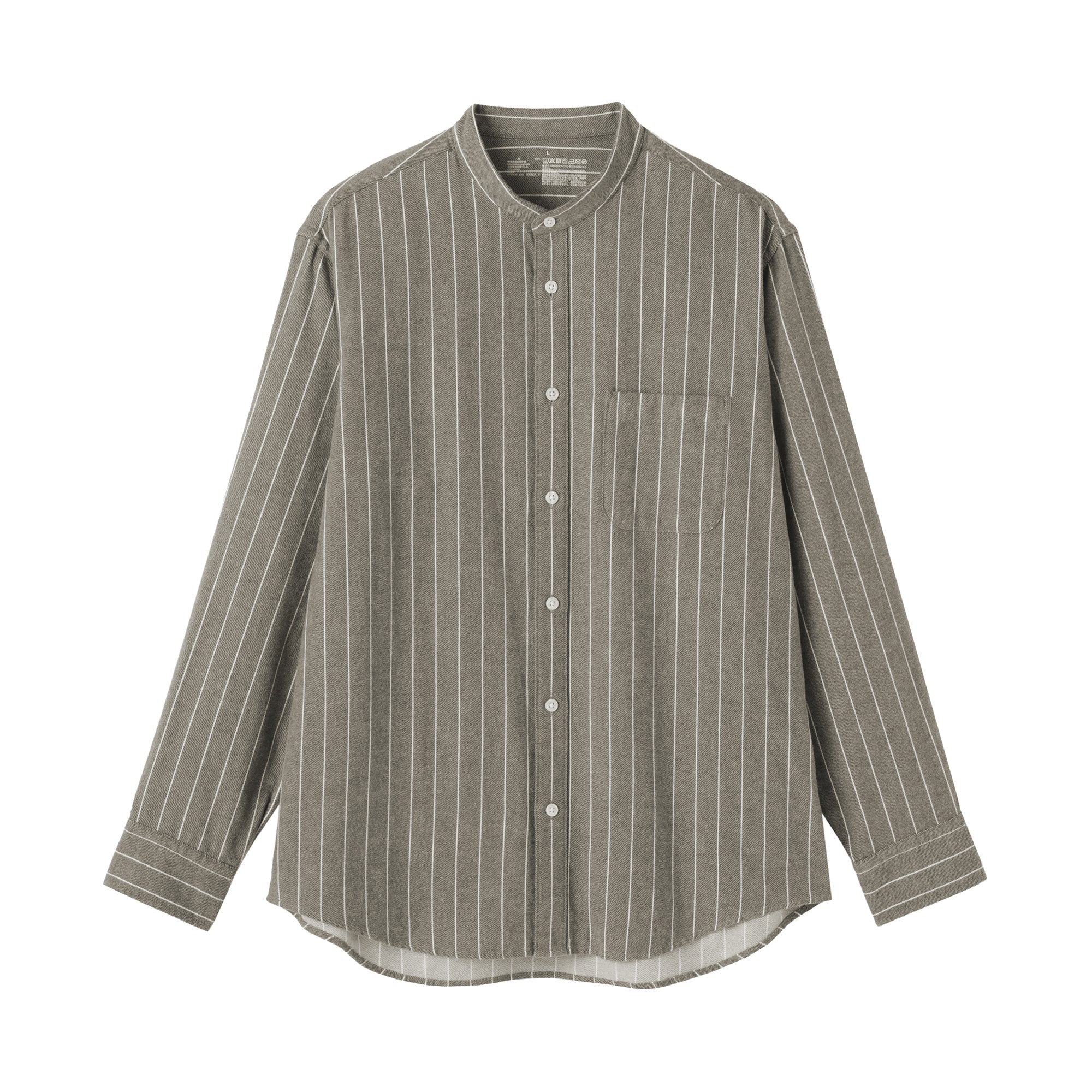 Flannel Stand Collar Shirt - Image 39