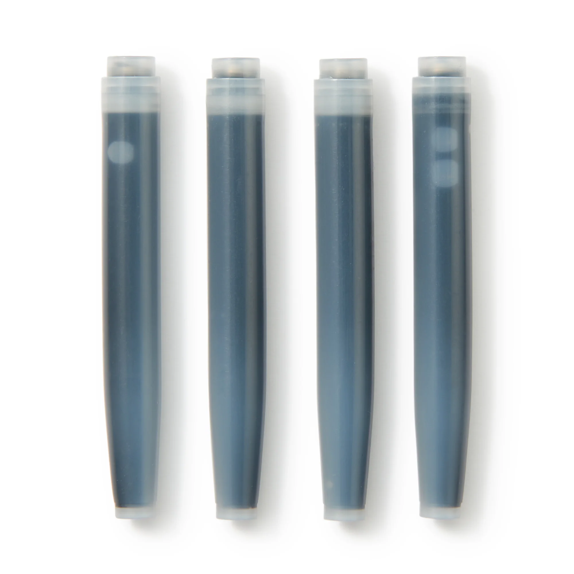Polycarbonate Fountain Pen Ink Cartridges 4 Piece Black