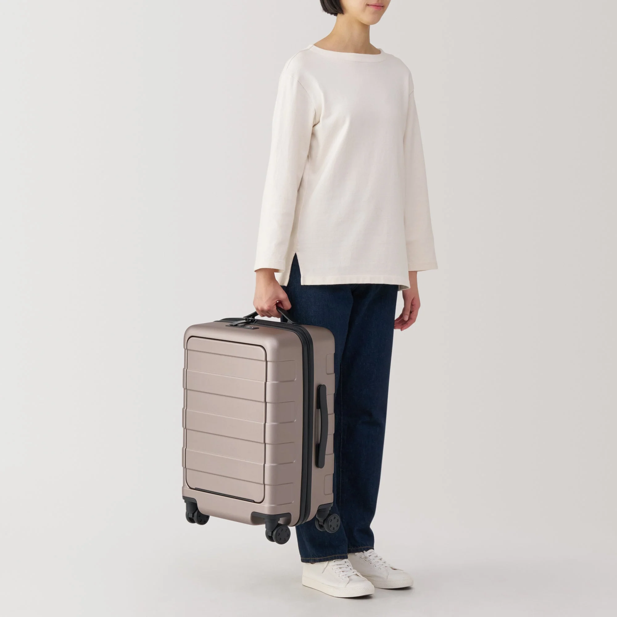 Adjustable Handle Front Open Hard Suitcase 32L | Carry-On - Image 19