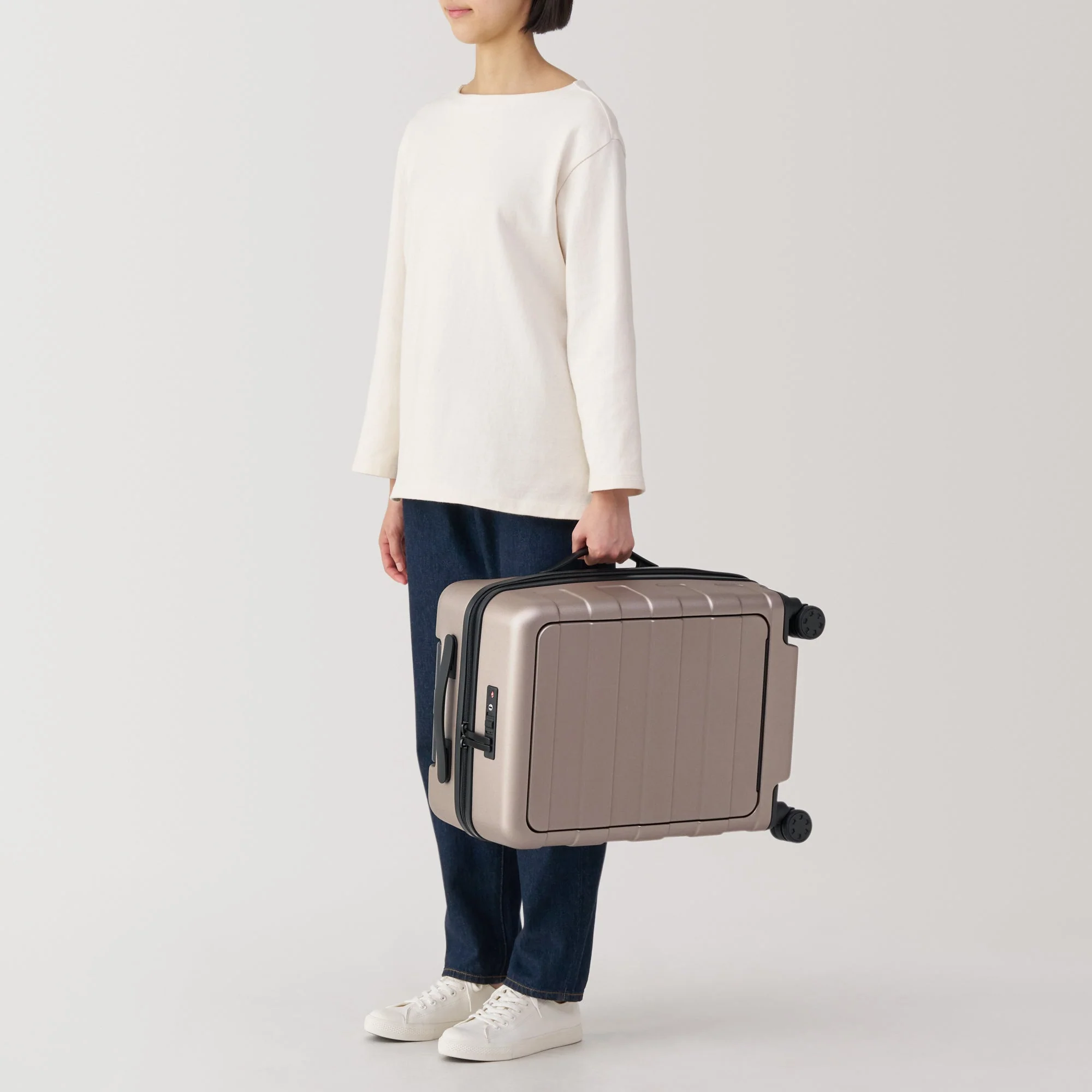 Adjustable Handle Front Open Hard Suitcase 32L | Carry-On - Image 20
