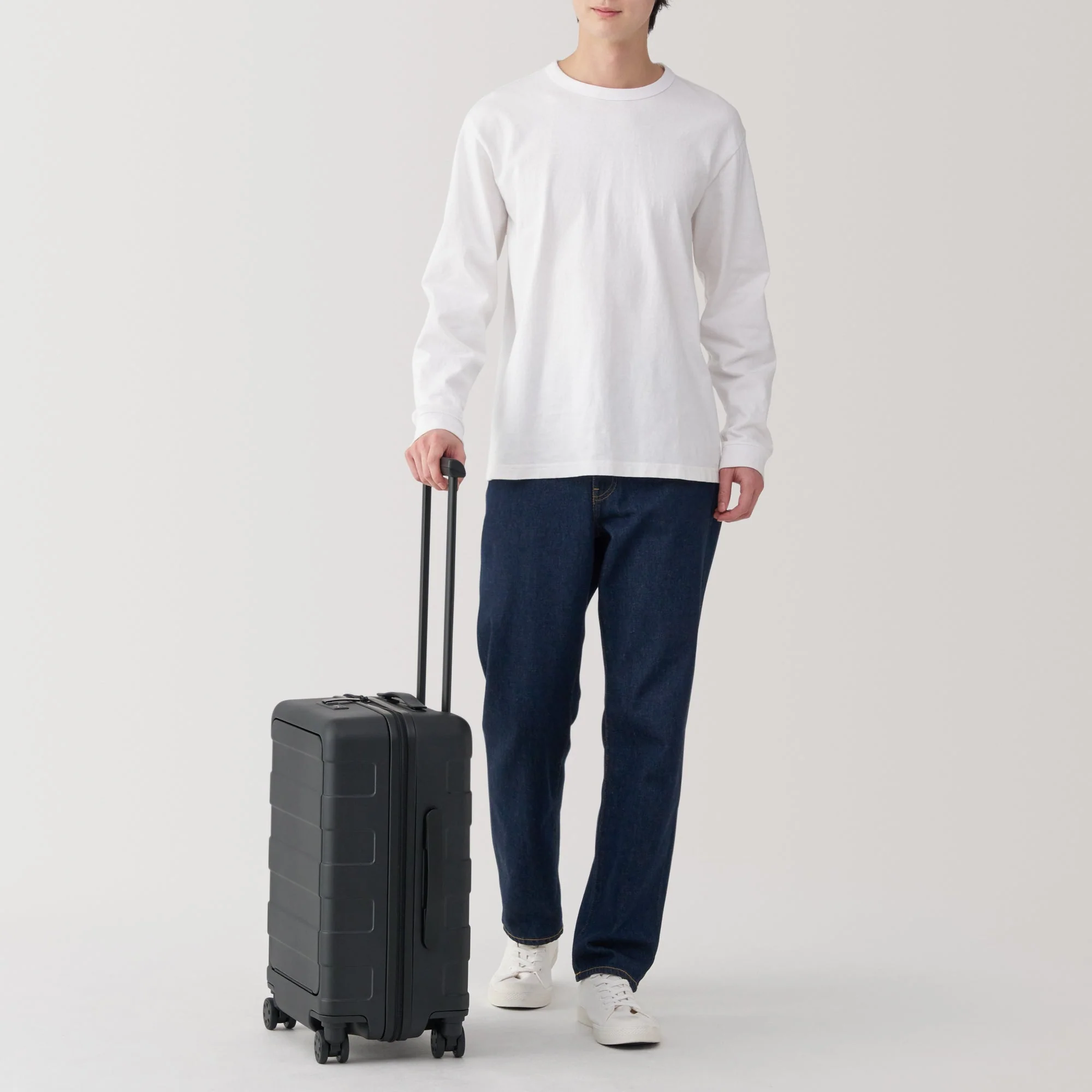 Adjustable Handle Front Open Hard Suitcase 32L | Carry-On - Image 39