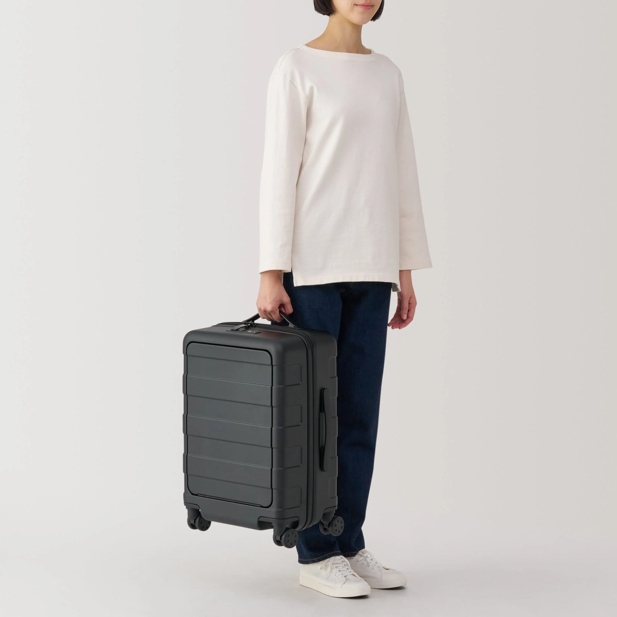 Adjustable Handle Front Open Hard Suitcase 32L | Carry-On - Image 40