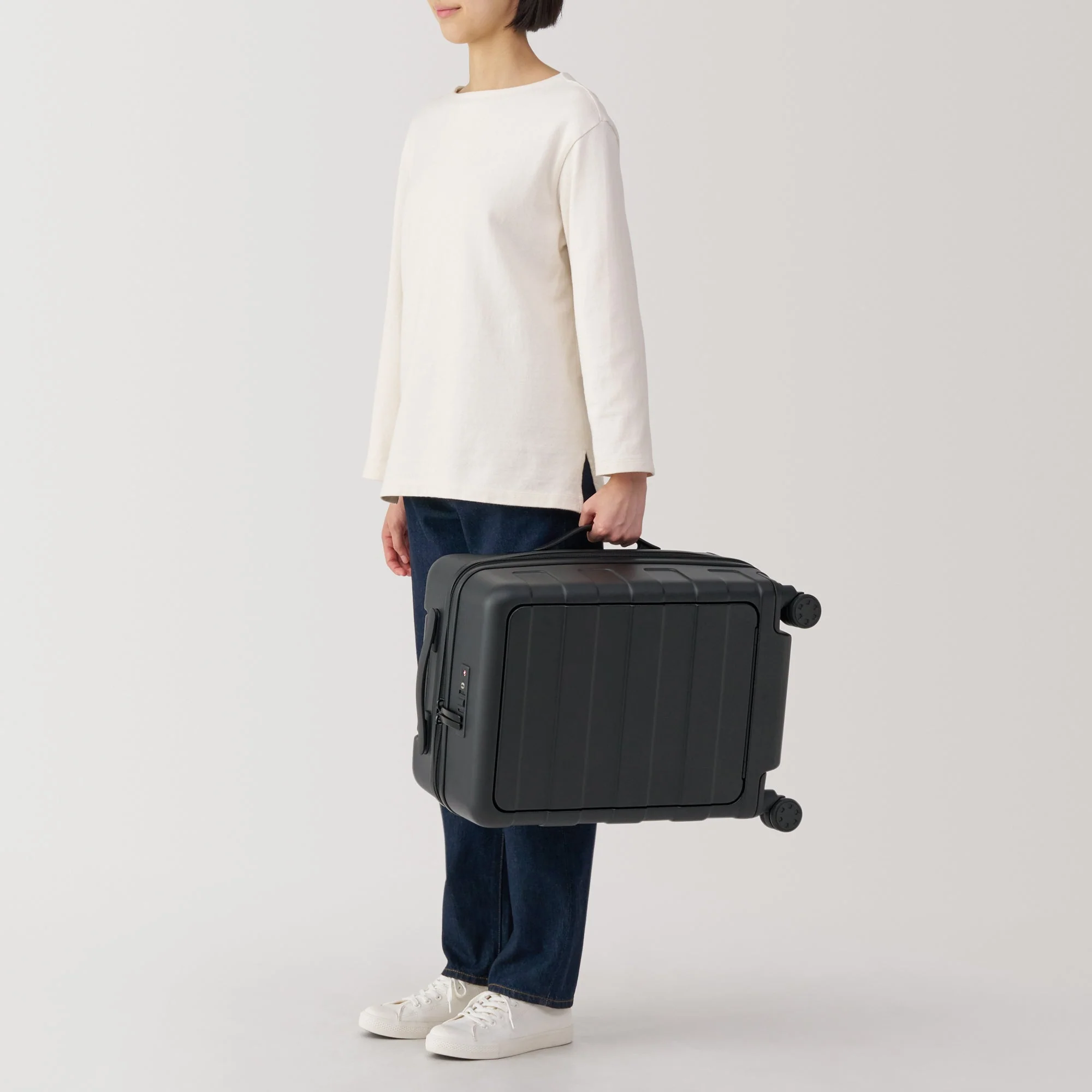 Adjustable Handle Front Open Hard Suitcase 32L | Carry-On - Image 41