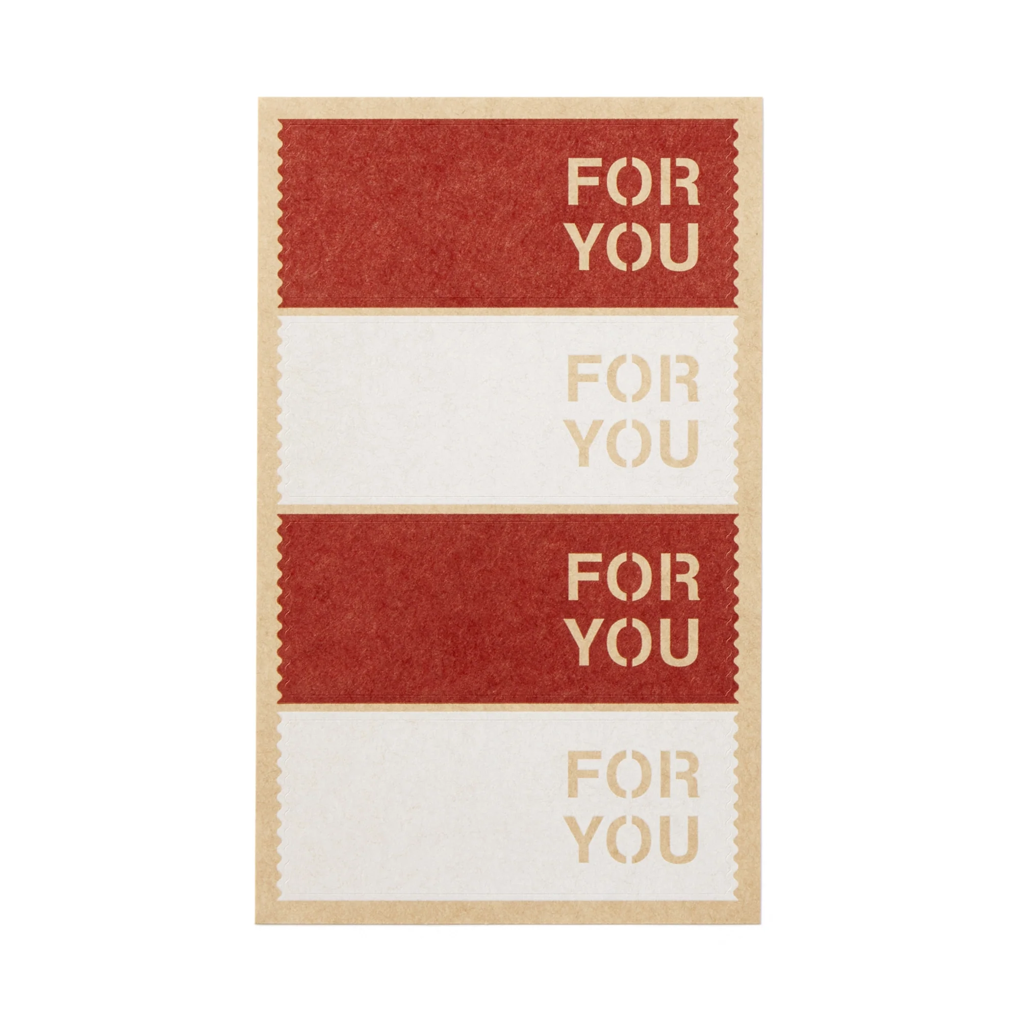 Gift Sticker - FOR YOU - 3.5 x 9 cm