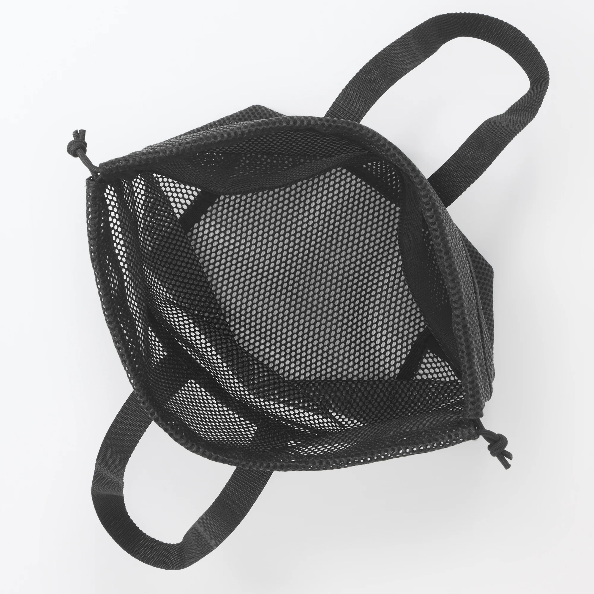 Gusset Mesh Drawstring Bag with Handle - Medium - Image 3