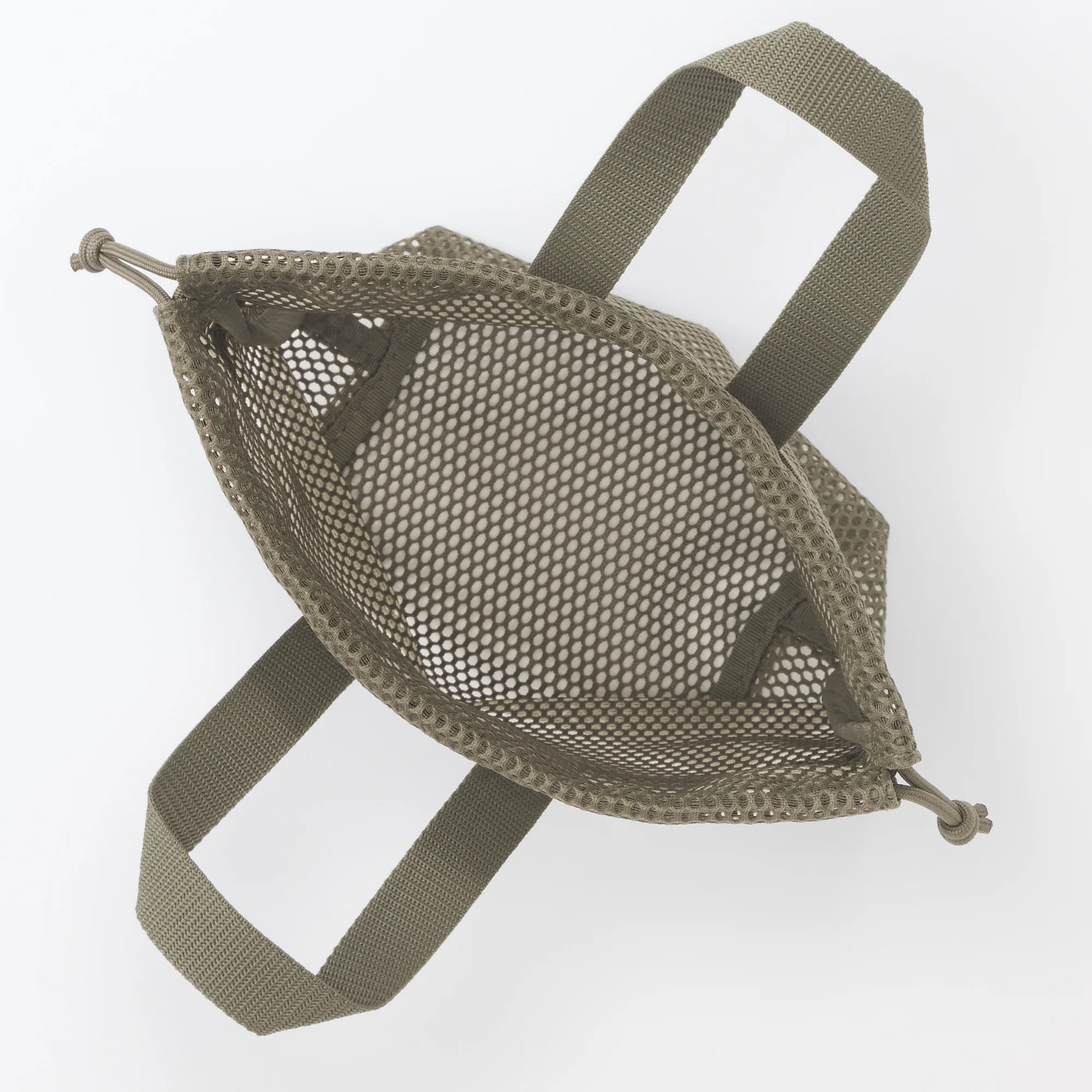 Gusset Mesh Drawstring Bag with Handle - Small - Image 3