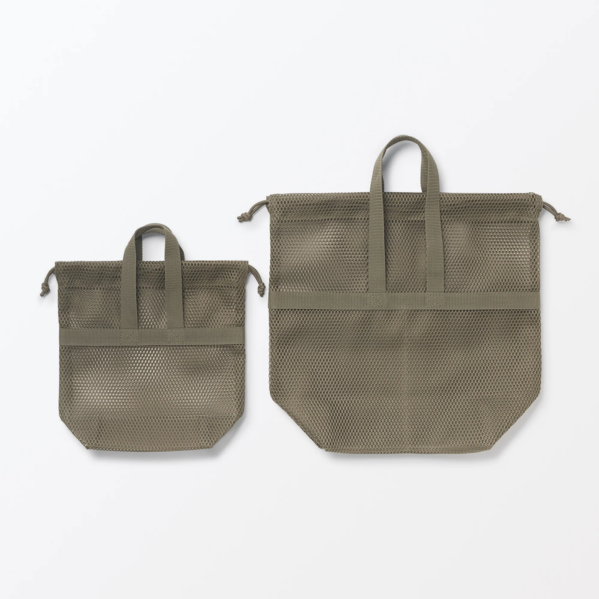 Gusset Mesh Drawstring Bag with Handle - Small - Image 6