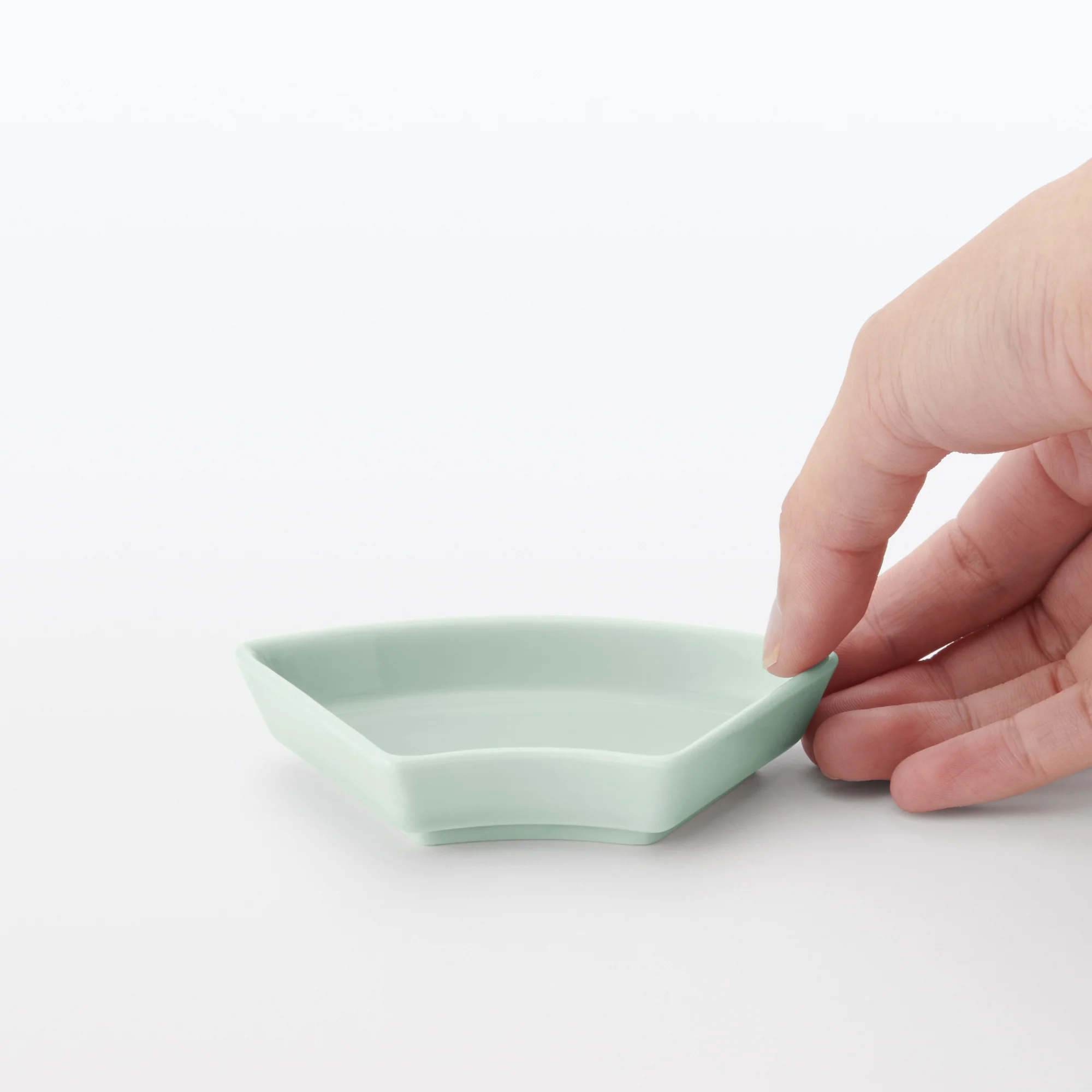 Hasami Ware Lucky Small Plate - Fan - Light Aqua - Image 6