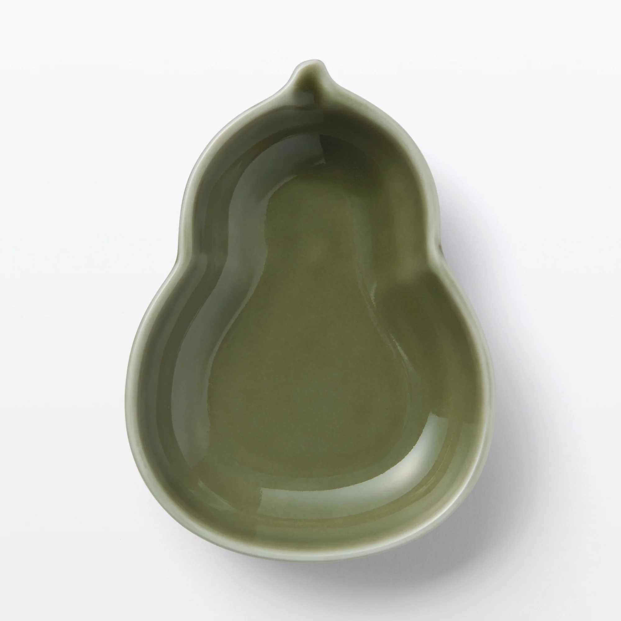 Hasami Ware Lucky Small Plate - Gourd - Pine Green - Image 3
