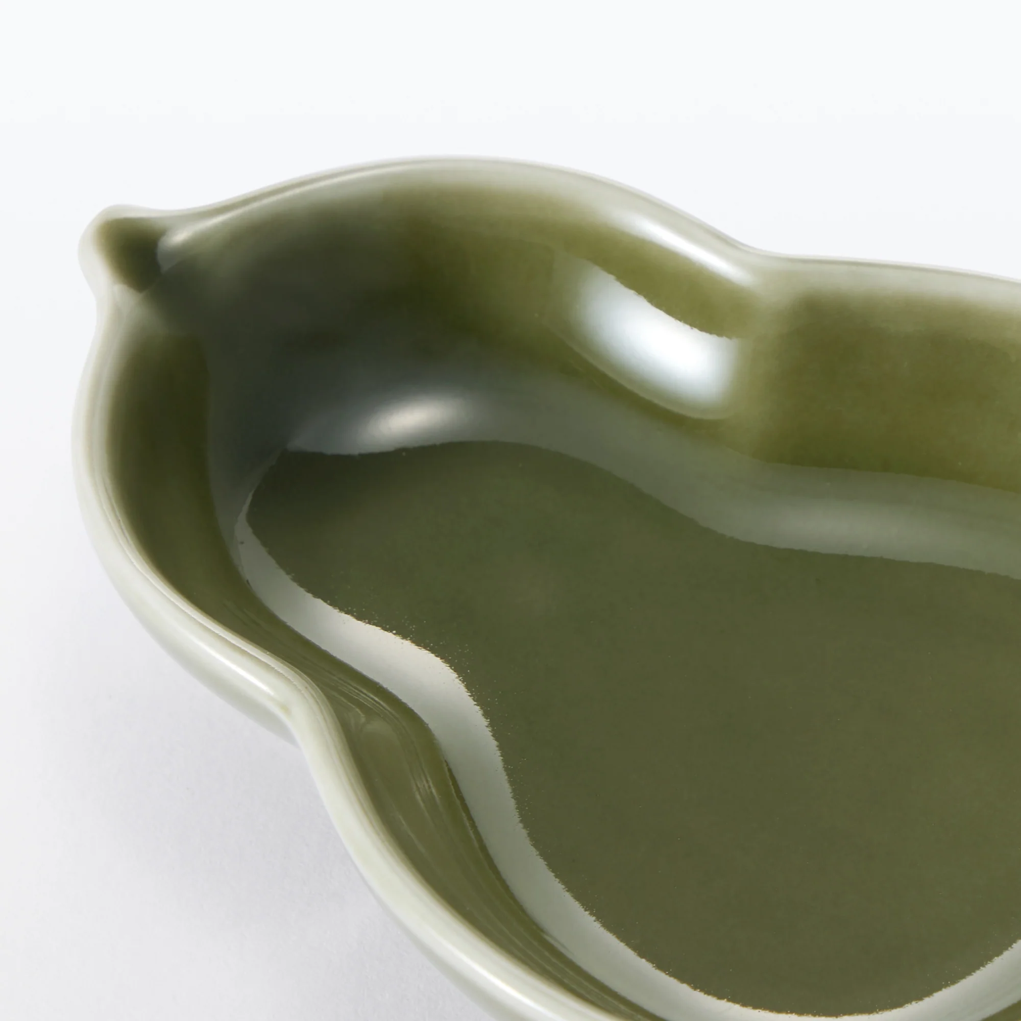Hasami Ware Lucky Small Plate - Gourd - Pine Green - Image 5
