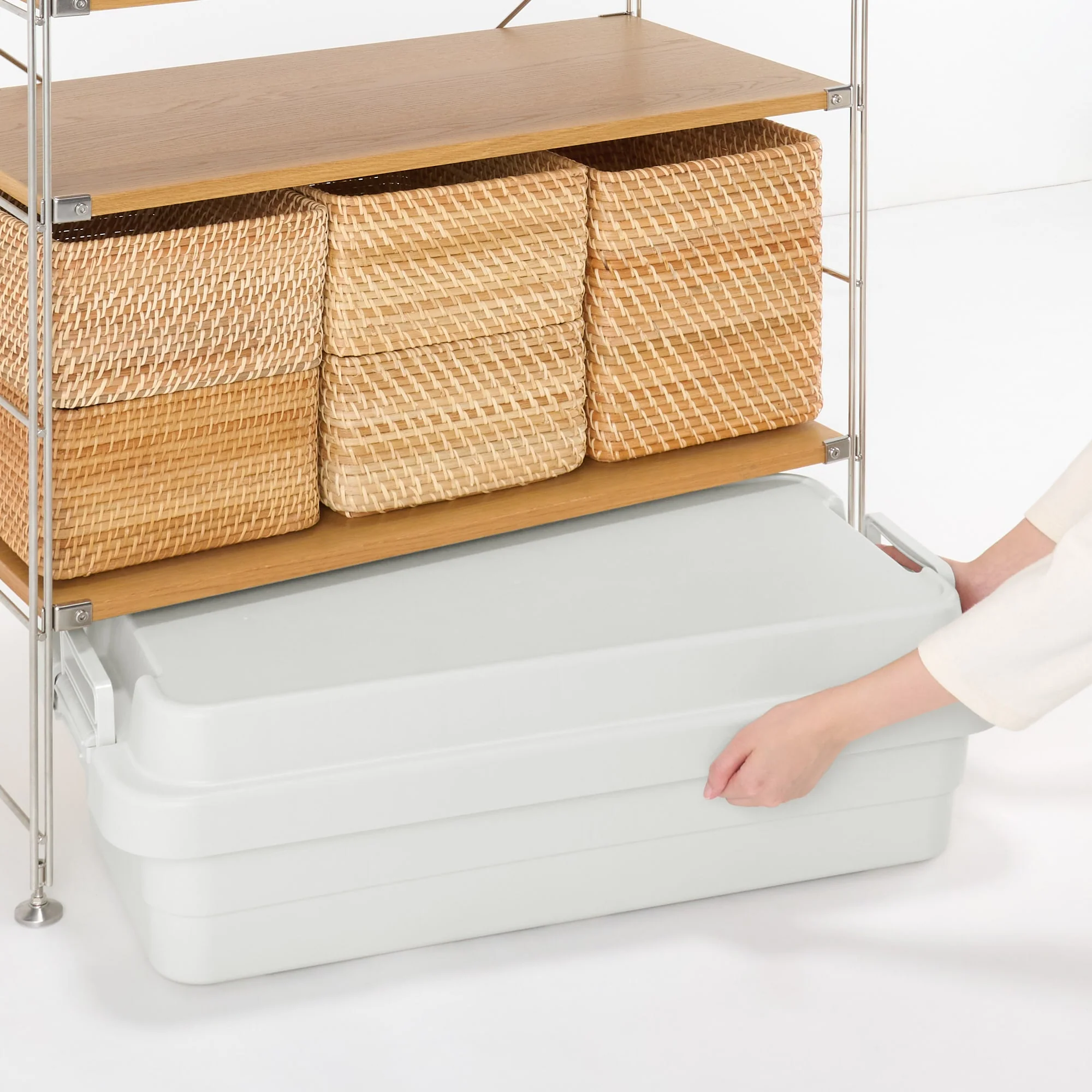 Heavy Duty Polypropylene Shallow Storage Box - Extra Large (40 L) - Image 2