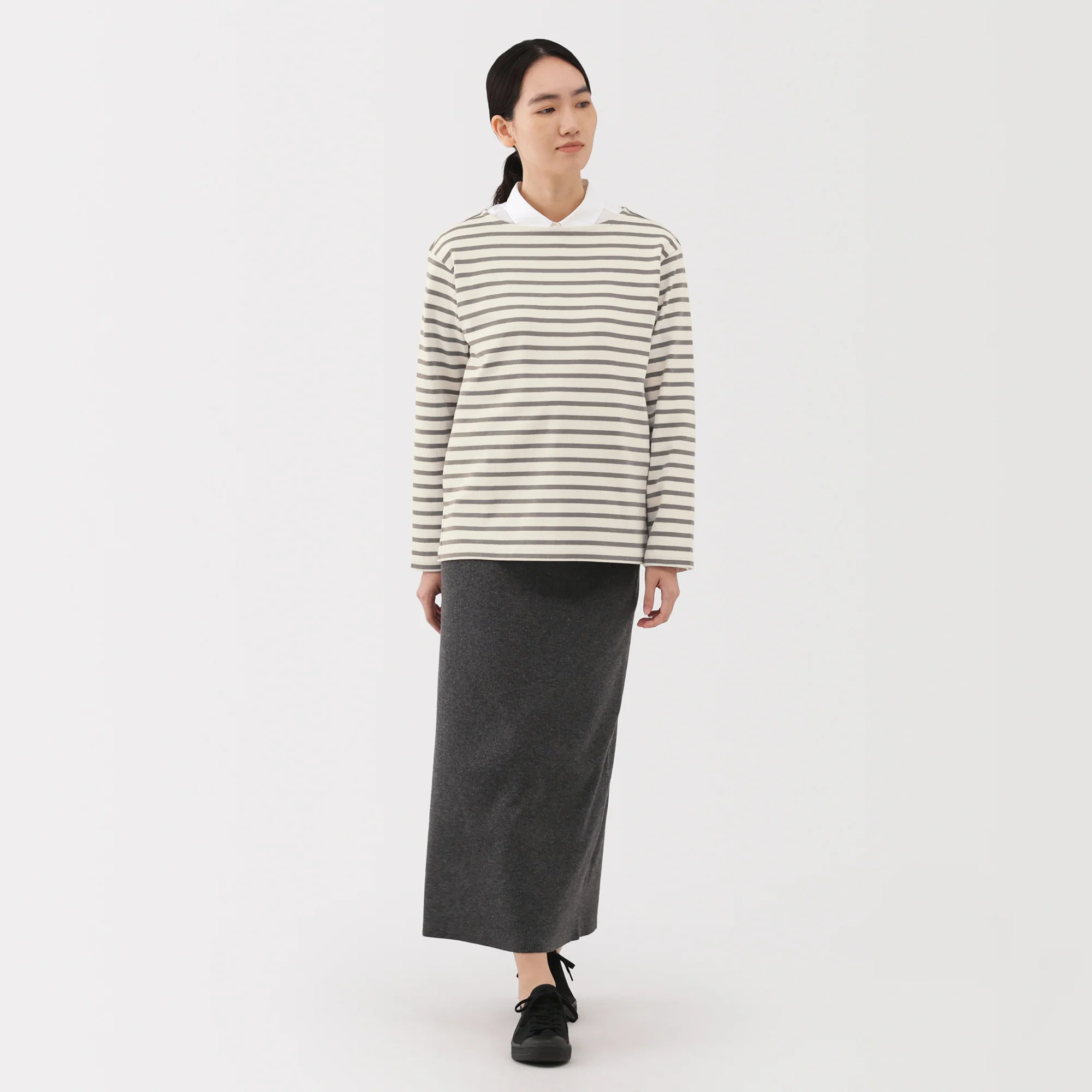 Heavyweight Cotton Boat Neck T-Shirt - Image 20