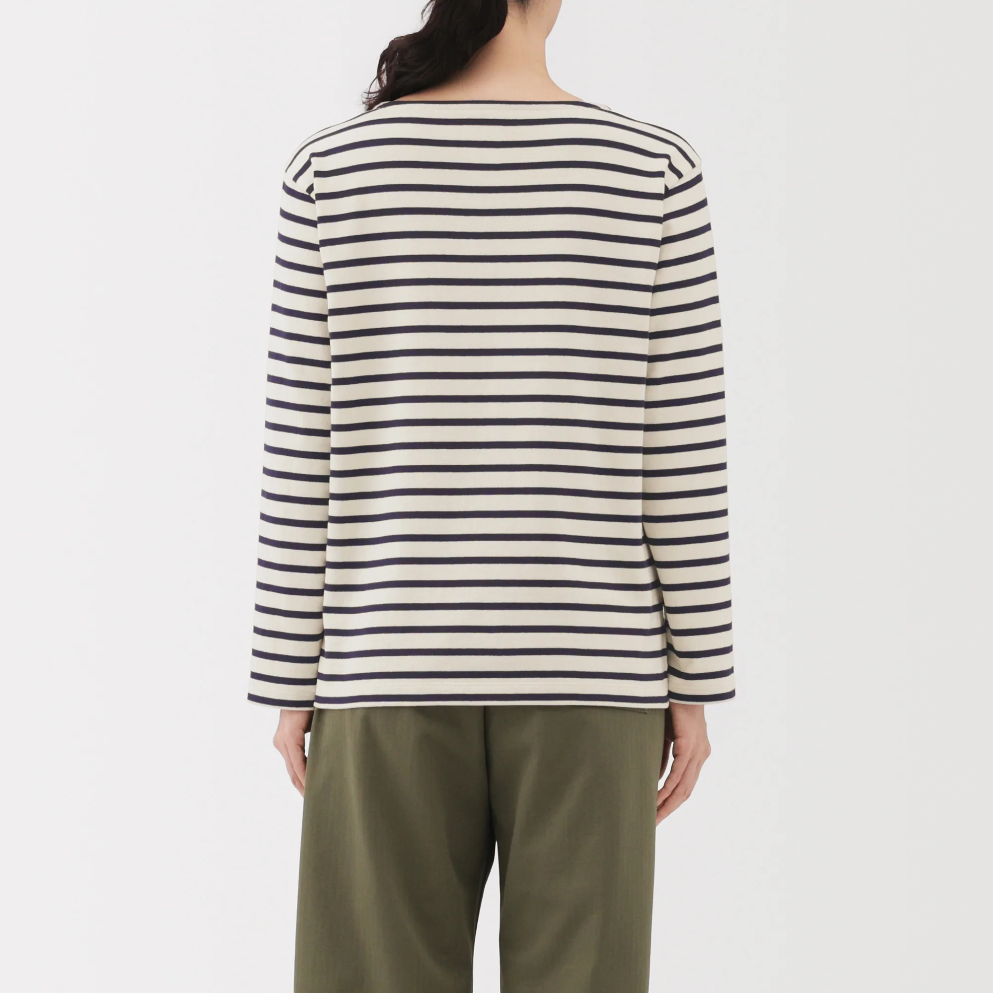 Heavyweight Cotton Boat Neck T-Shirt - Image 22