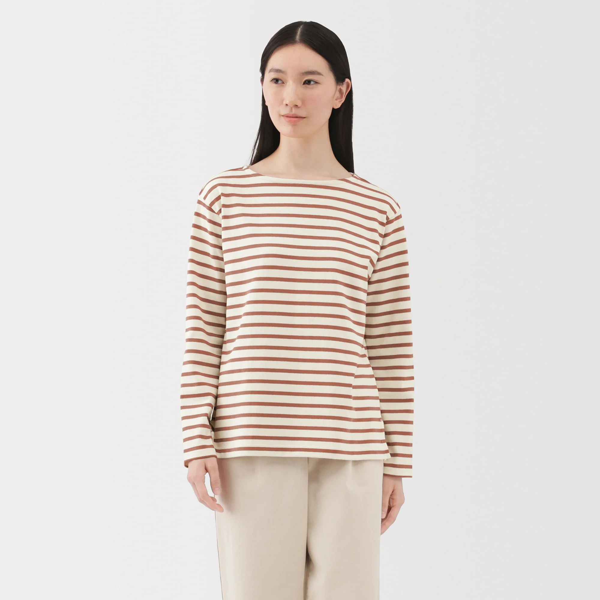 Heavyweight Cotton Boat Neck T-Shirt - Image 27