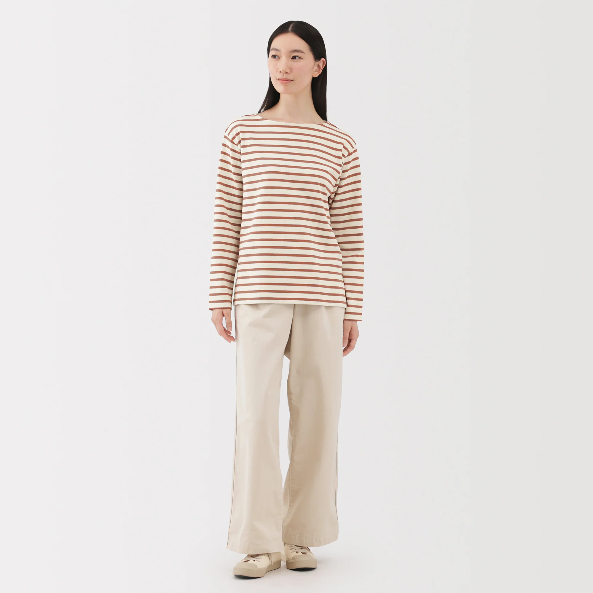 Heavyweight Cotton Boat Neck T-Shirt - Image 28