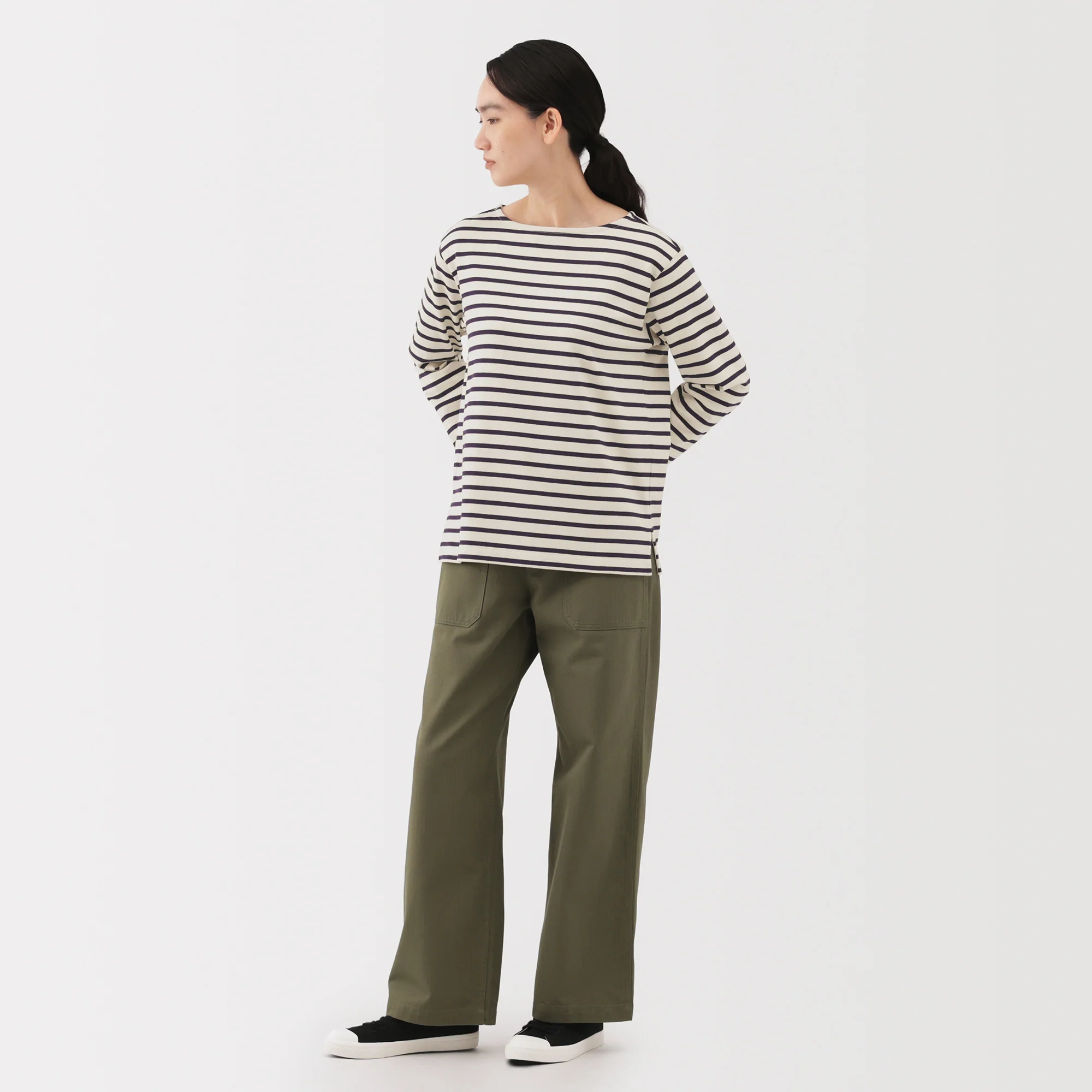 Heavyweight Cotton Boat Neck T-Shirt - Image 36