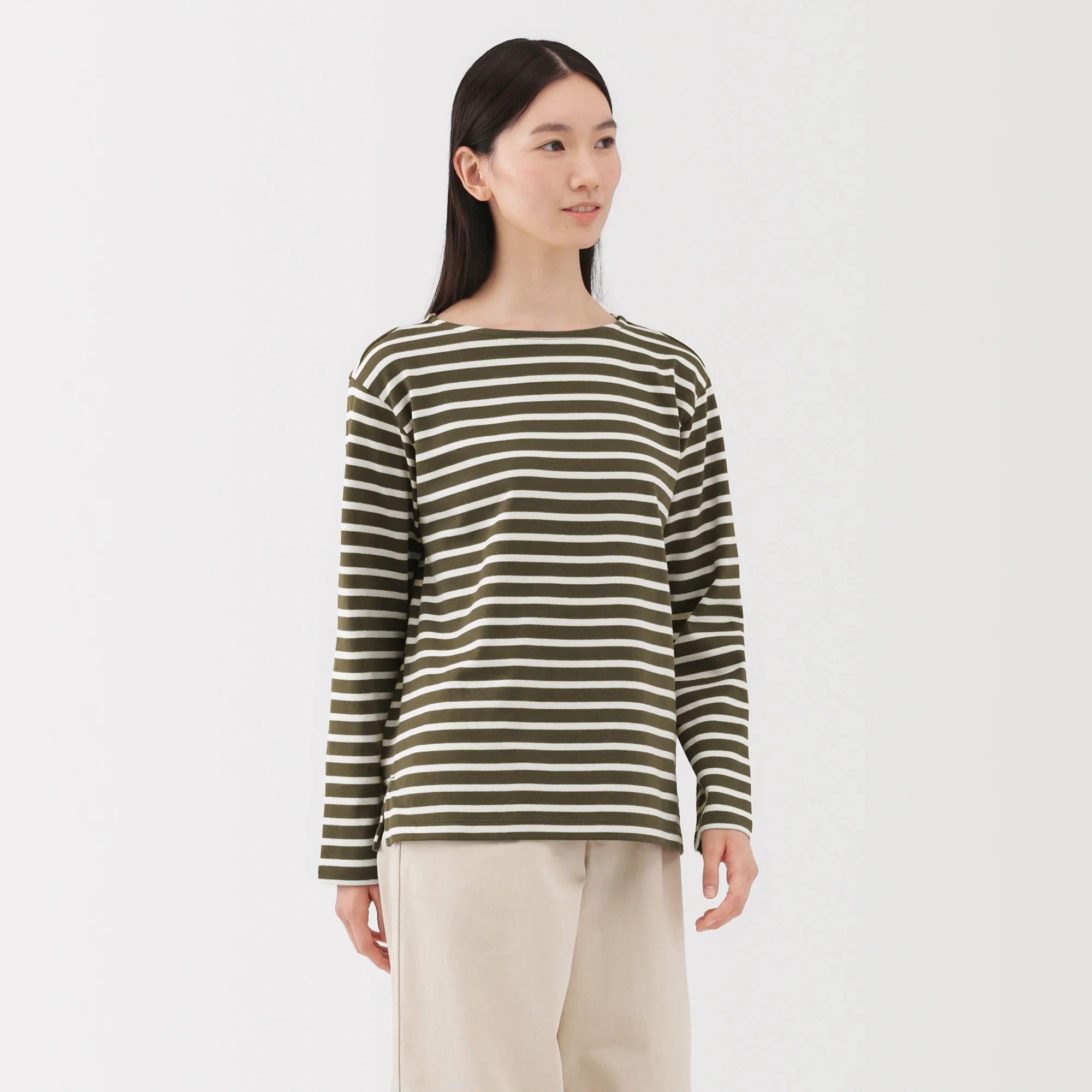 Heavyweight Cotton Boat Neck T-Shirt - Image 51