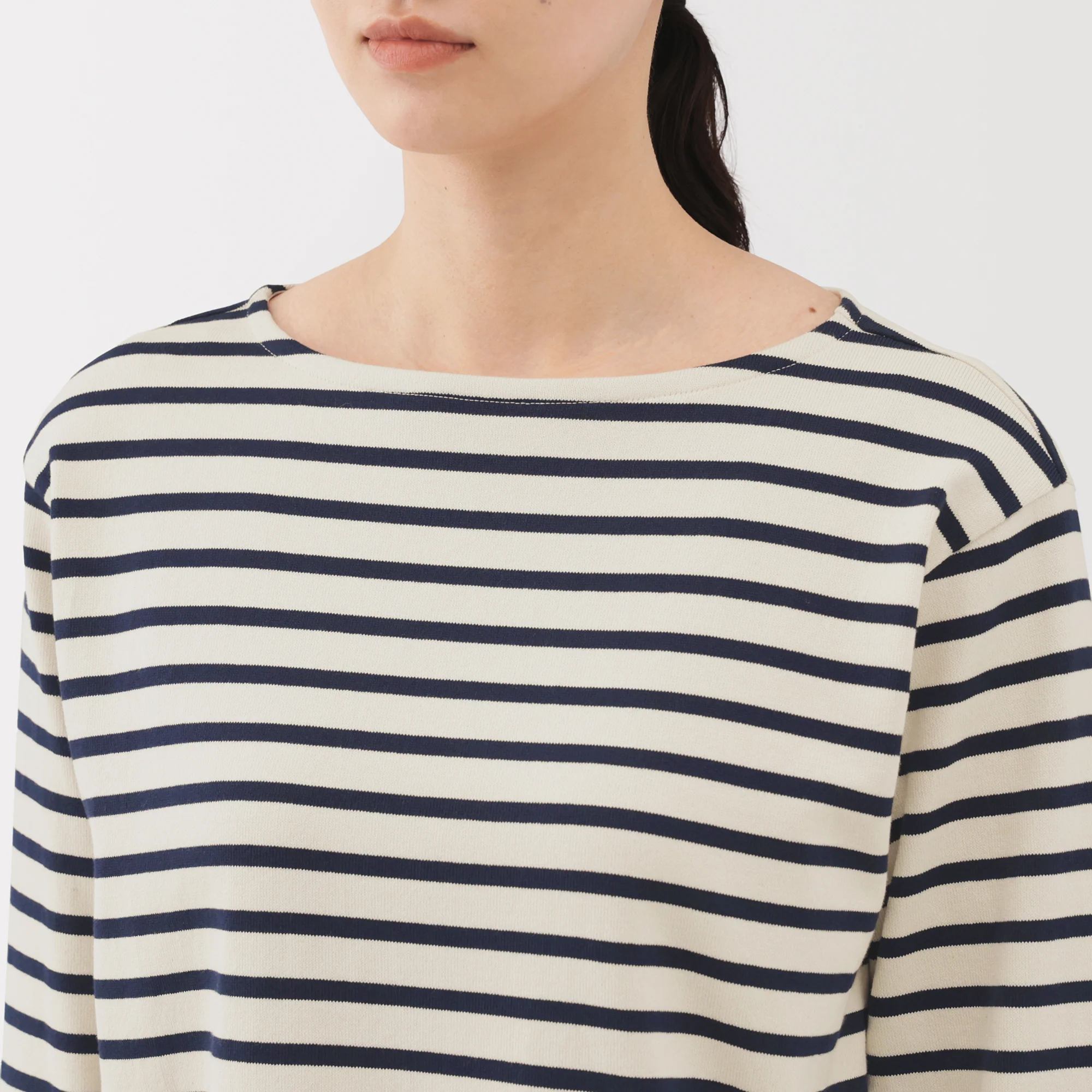 Heavyweight Cotton Boat Neck T-Shirt - Image 55