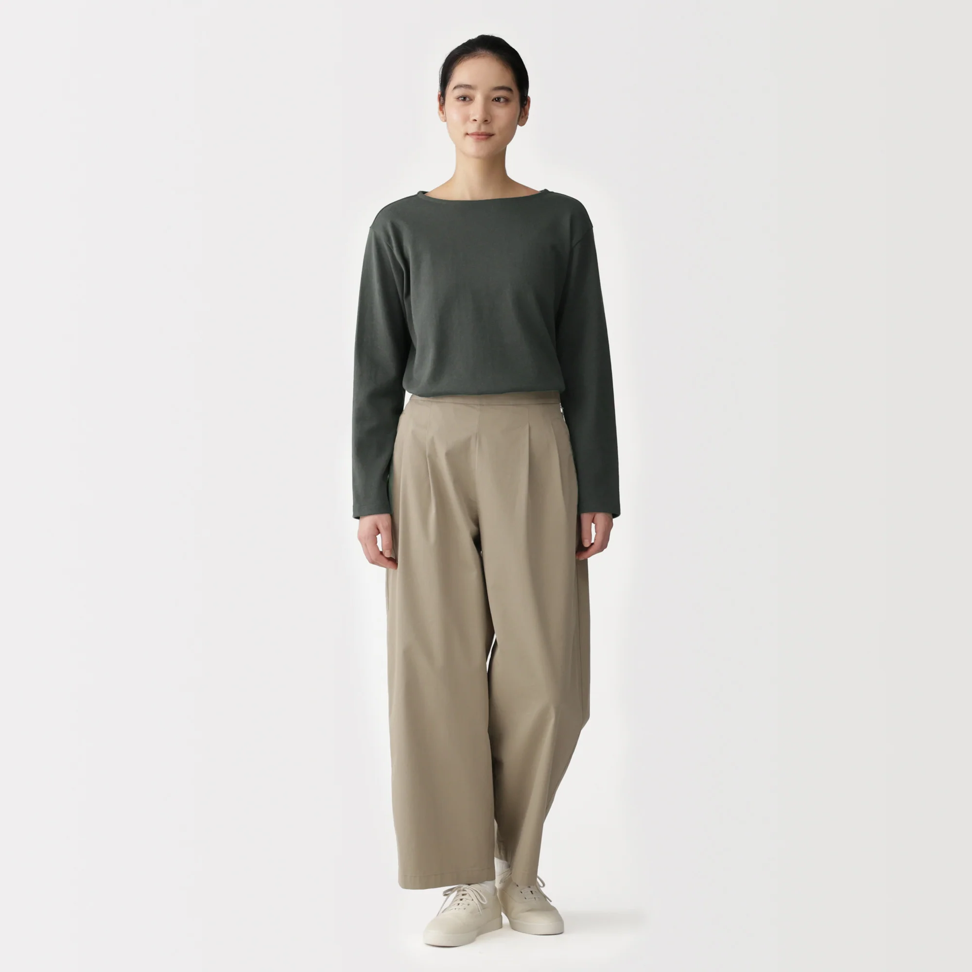 Heavyweight Cotton Boat Neck T-Shirt - Image 22