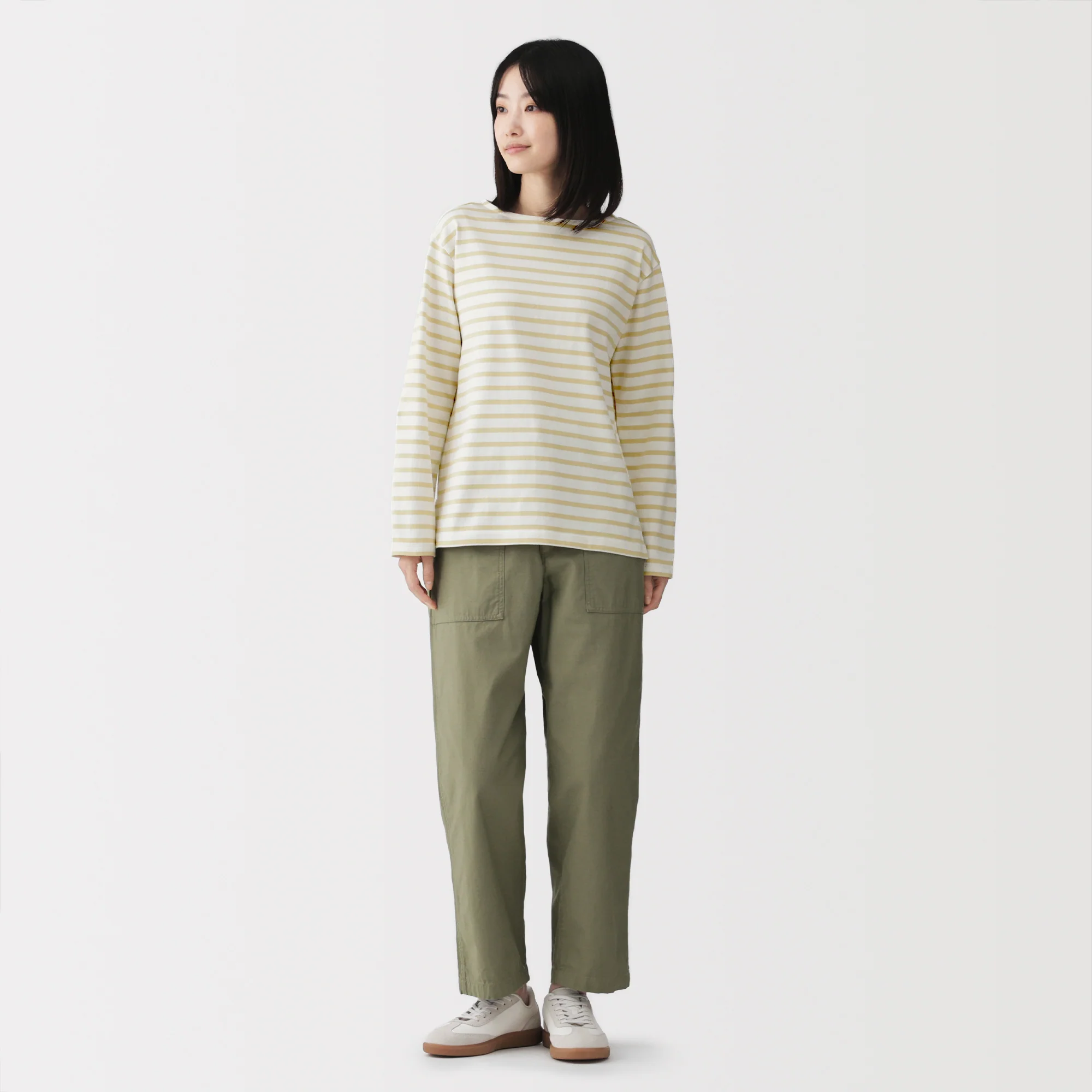 Heavyweight Cotton Boat Neck T-Shirt - Image 31