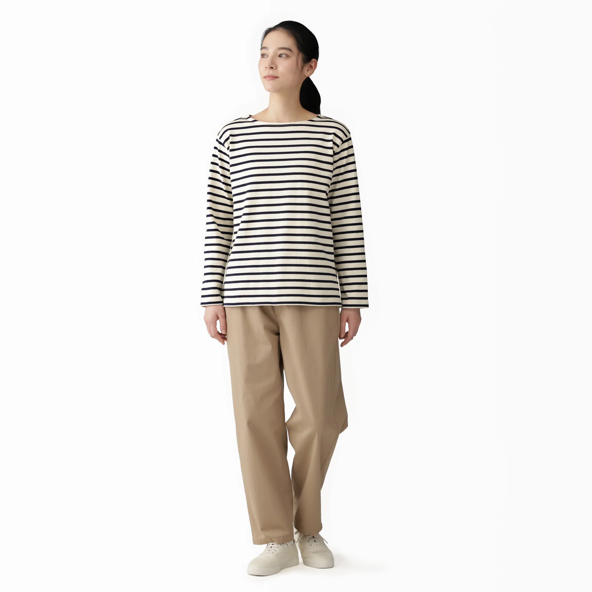 Heavyweight Cotton Boat Neck T-Shirt - Image 49
