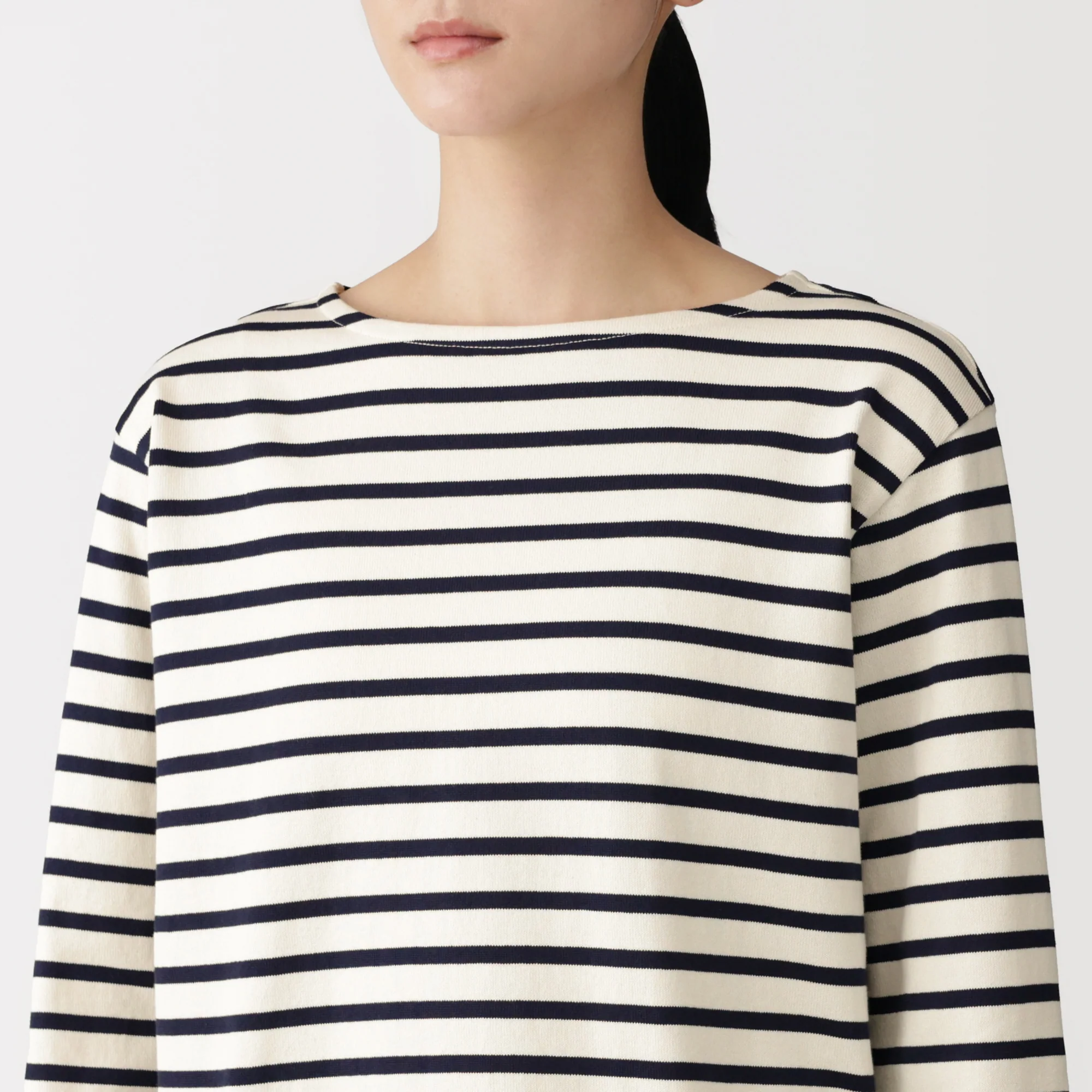Heavyweight Cotton Boat Neck T-Shirt - Image 52