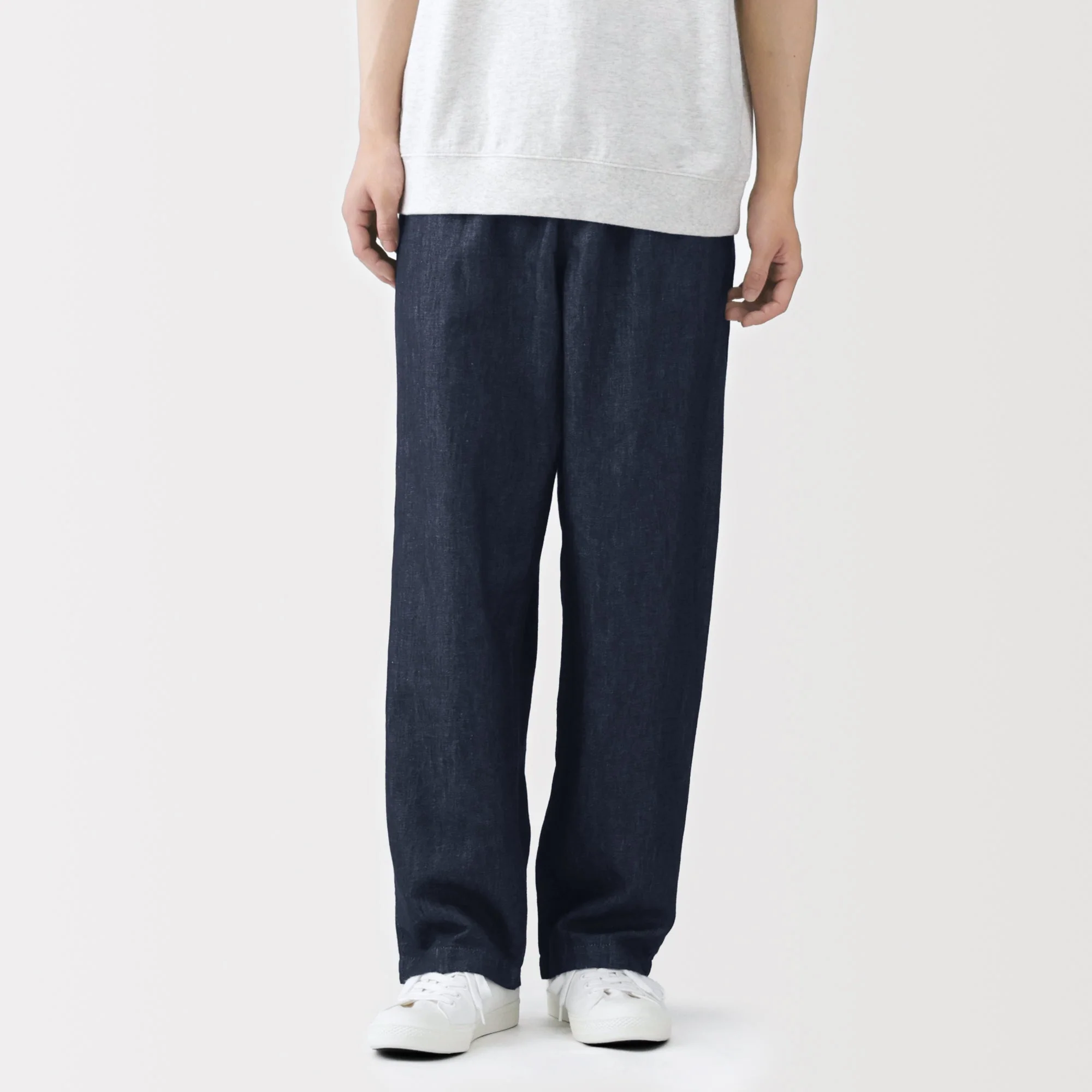 Hemp Blend Denim Straight Pants - Image 3
