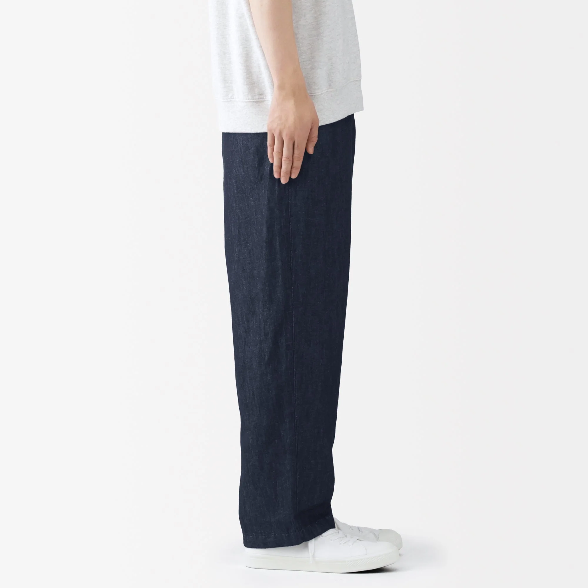 Hemp Blend Denim Straight Pants - Image 5