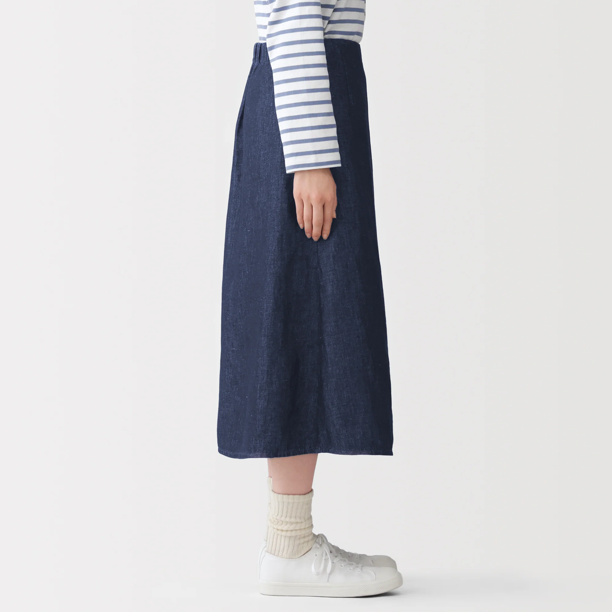 Hemp Blend Denim Wrap Skirt - Image 5