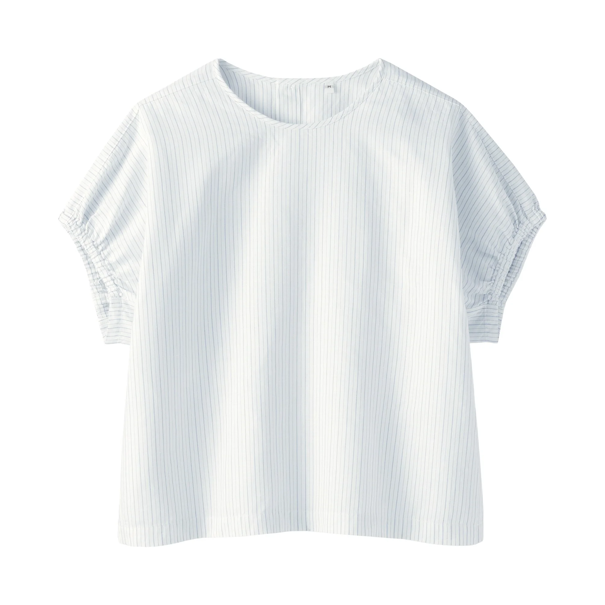 Hemp Cotton Gather Sleeve Blouse - Image 29
